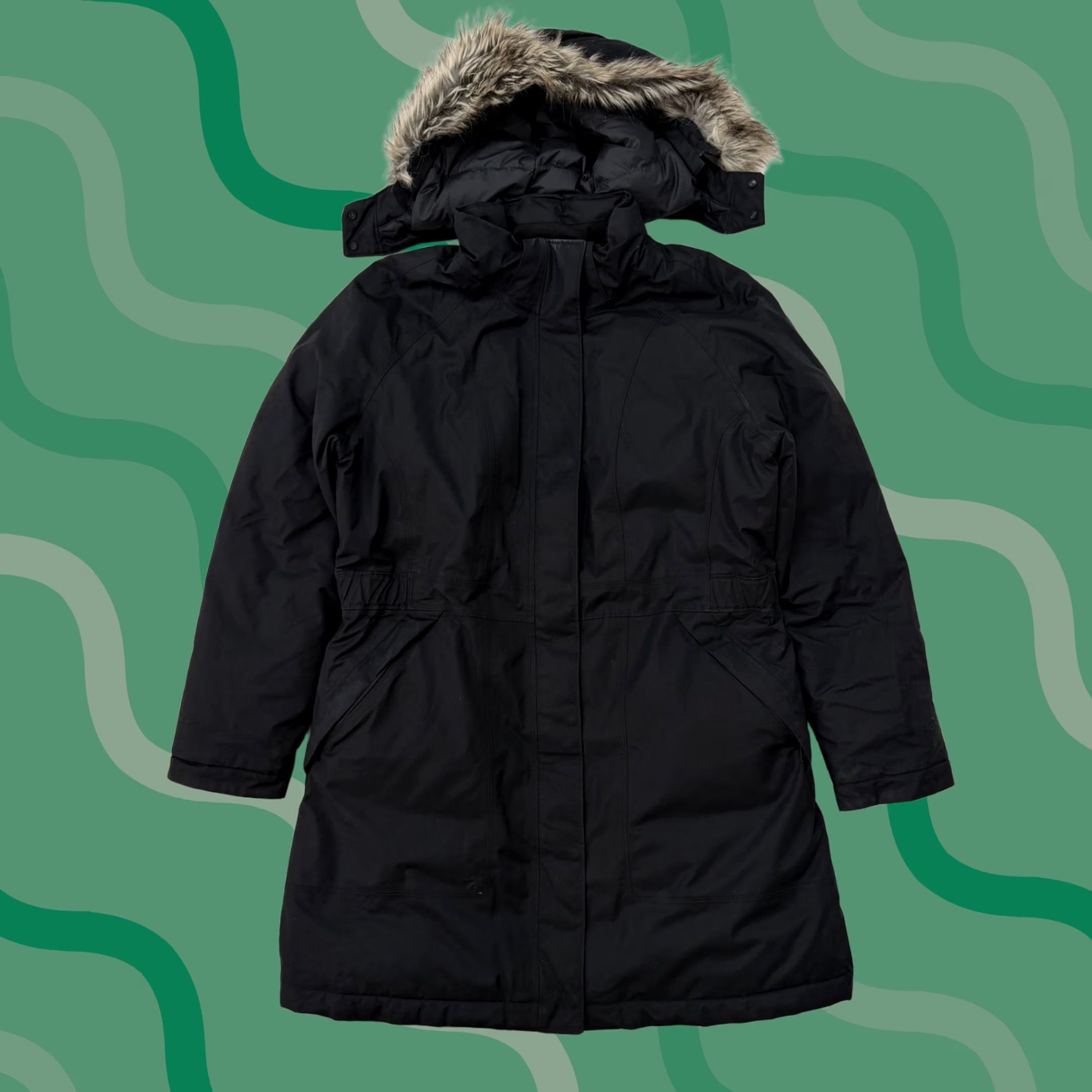 The North Face The North Face Coat Womens XL Black Insulated Hooded Full Zip Fur Trim Long Jacket Size XL / US 12-14 / IT 48-50 - 1 Thumbnail
