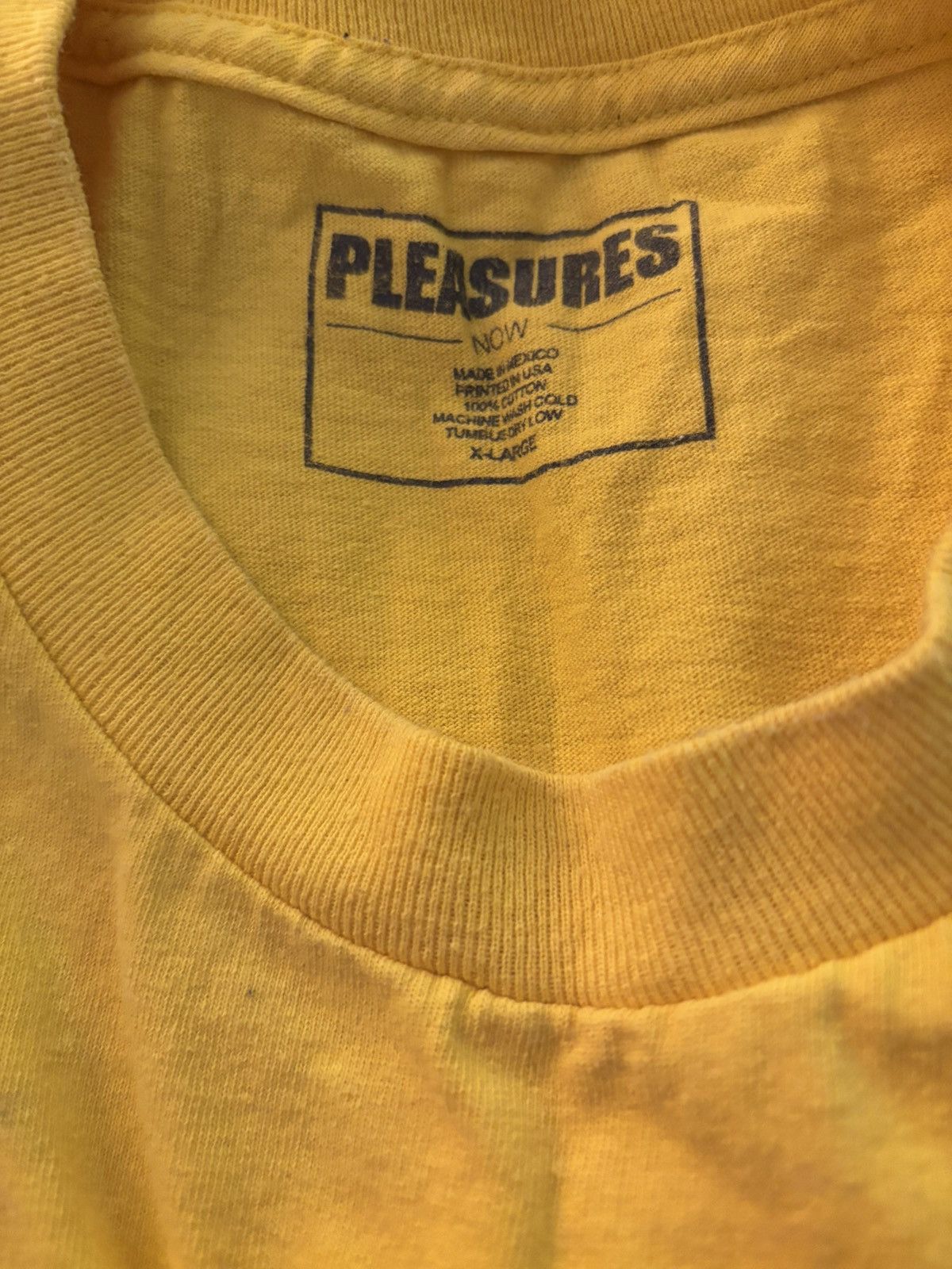 Pleasures Pleasures Yellow Graphic T-Shirt Size US XL / EU 56 / 4 - 3 Thumbnail