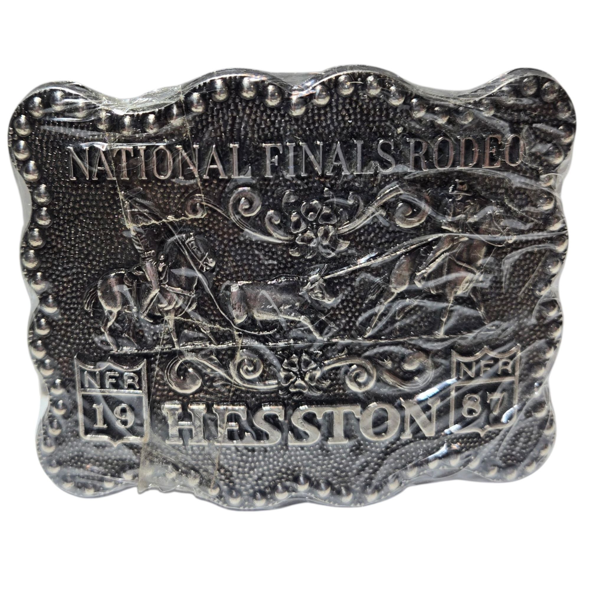 Other 1987 NFR Rodeo Belt Buckle NOS Team Roping National Finals C Size ONE SIZE - 1 Thumbnail