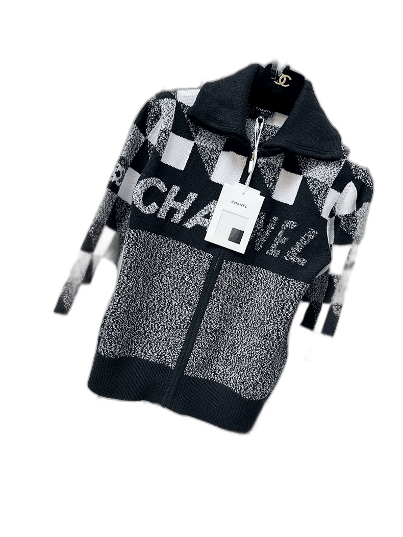 Chanel Chanel Coco Neige Checkerboard Zip Sweater Size M / US 6-8 / IT 42-44 - 1 Thumbnail