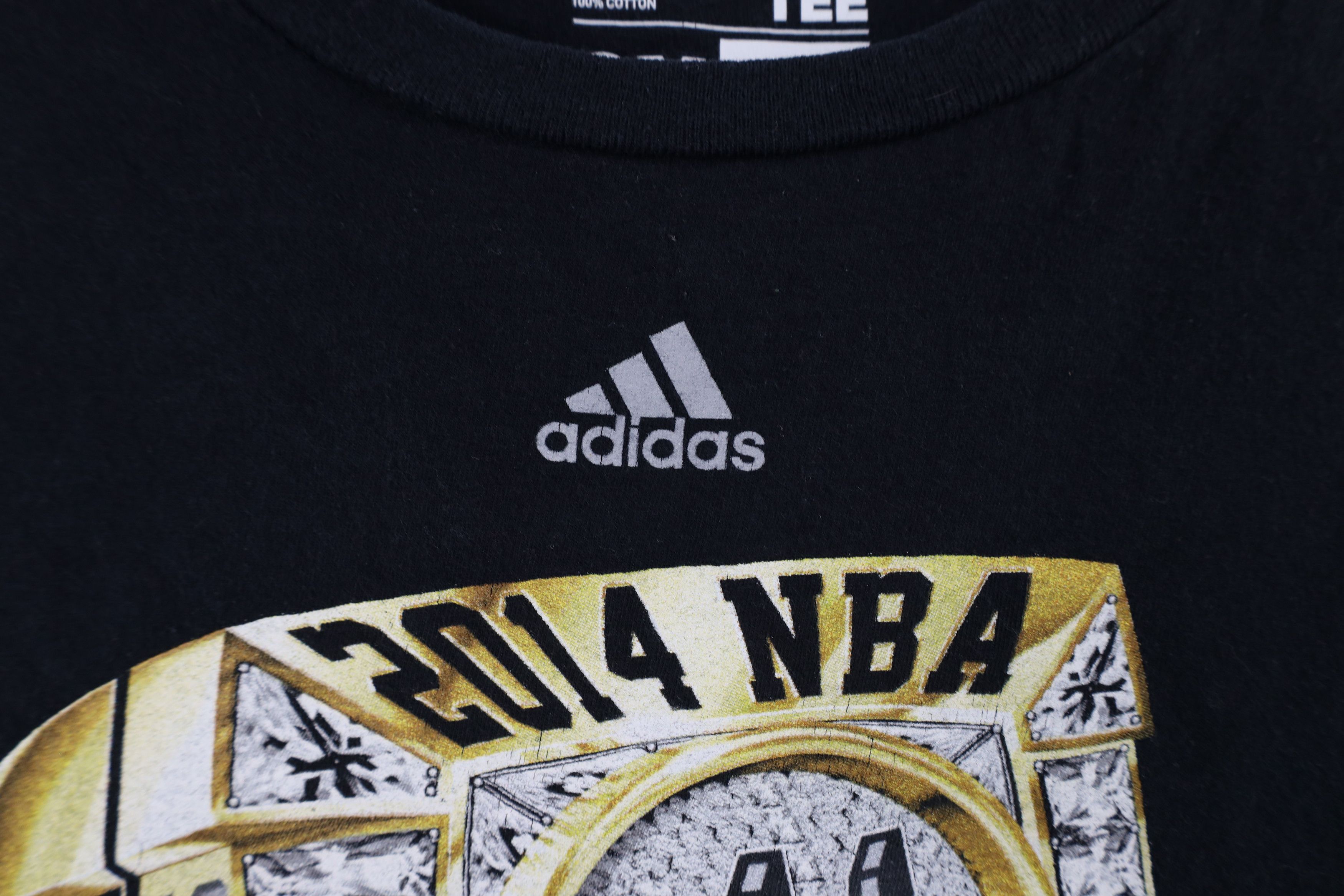 Adidas × Vintage Adidas 2014 NBA Champs San Antonio Spurs Ring T-Shirt Black Size US XXL / EU 58 / 5 - 5 Thumbnail