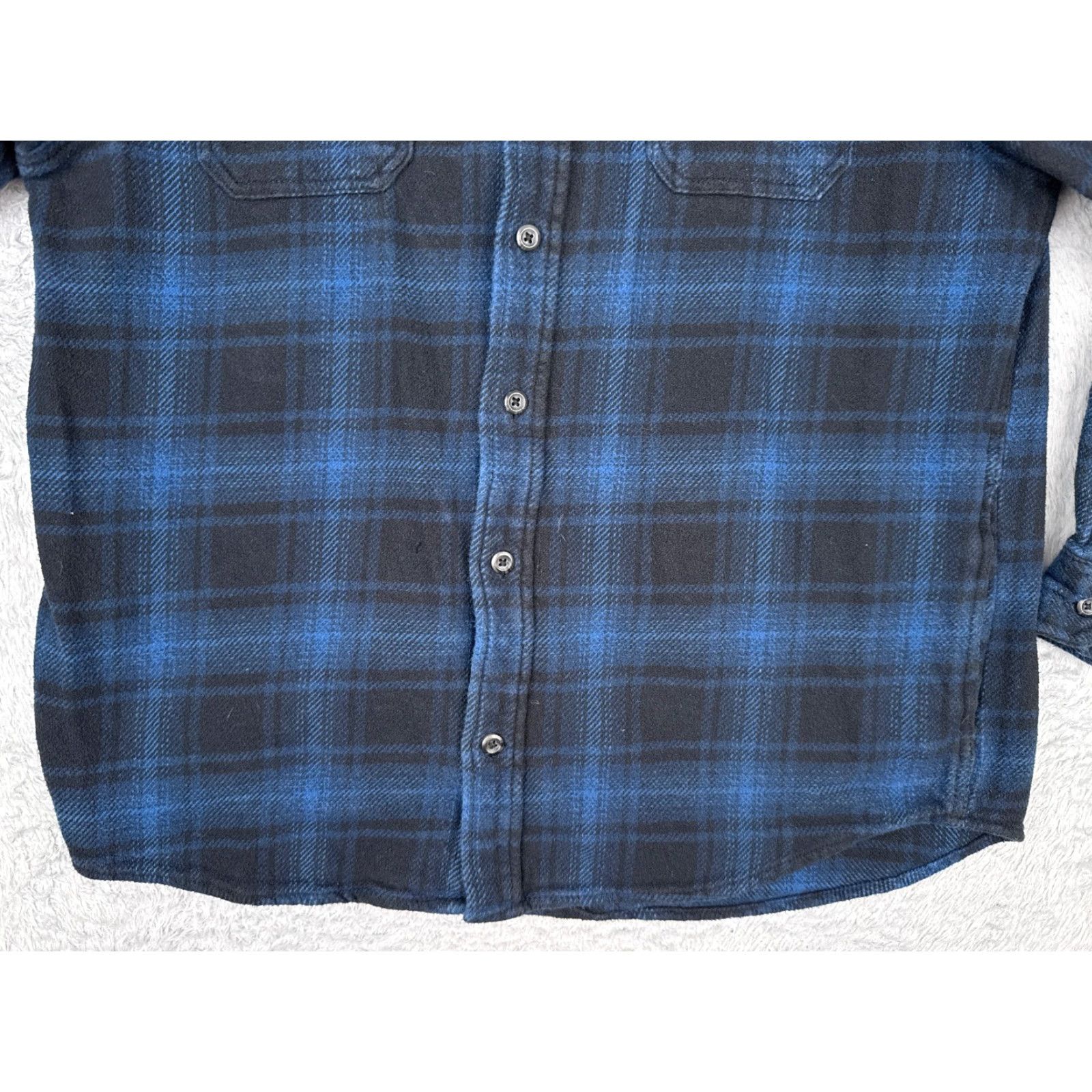 Orvis Orvis Shirt Men XL Blue Plaid Flannel Pocket Button Up Cotton Slim Button-Up Outdoor Size US XL / EU 56 / 4 - 5 Thumbnail