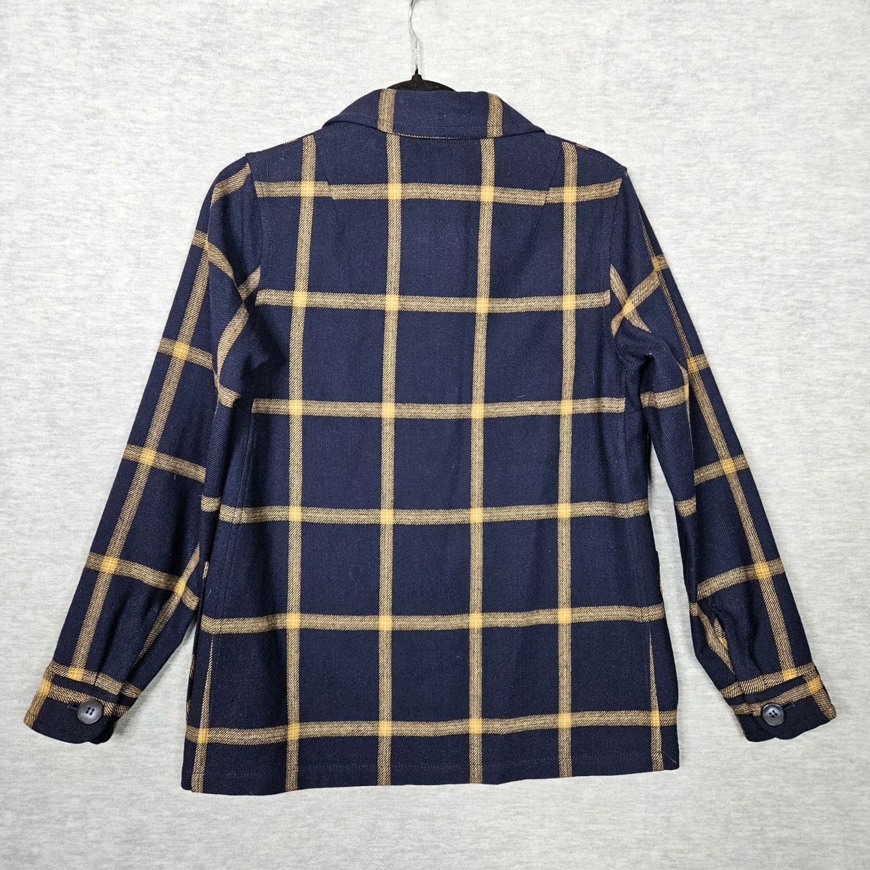 Pendleton Pendleton Women's Navy Gold Windowpane Unlined Shirt Jacket Sz S Size S / US 4 / IT 40 - 2 Thumbnail