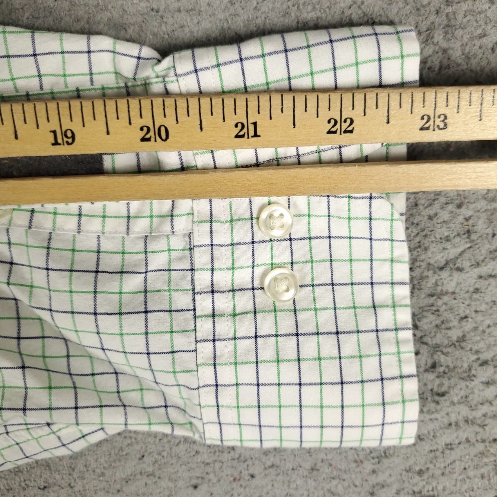 Ralph Lauren Ralph Lauren Shirt Mens 16 Green Blue Check Dress Button Up Long Sleeve Size 42R - 6 Thumbnail