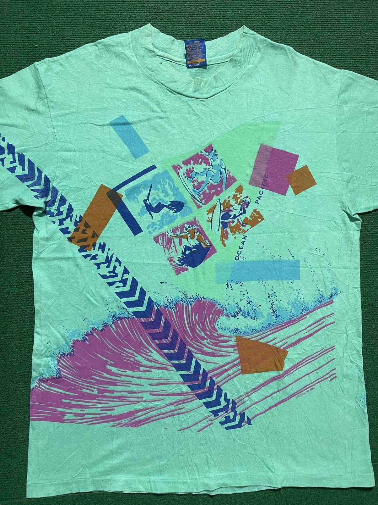 Ocean Pacific × Vintage Vintage 80s Ocean Pacific Surf Tee Size US M / EU 48-50 / 2 - 3 Thumbnail