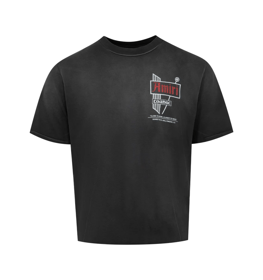 o1h1sh10525 Vintage Lounge T-Shirt in Black