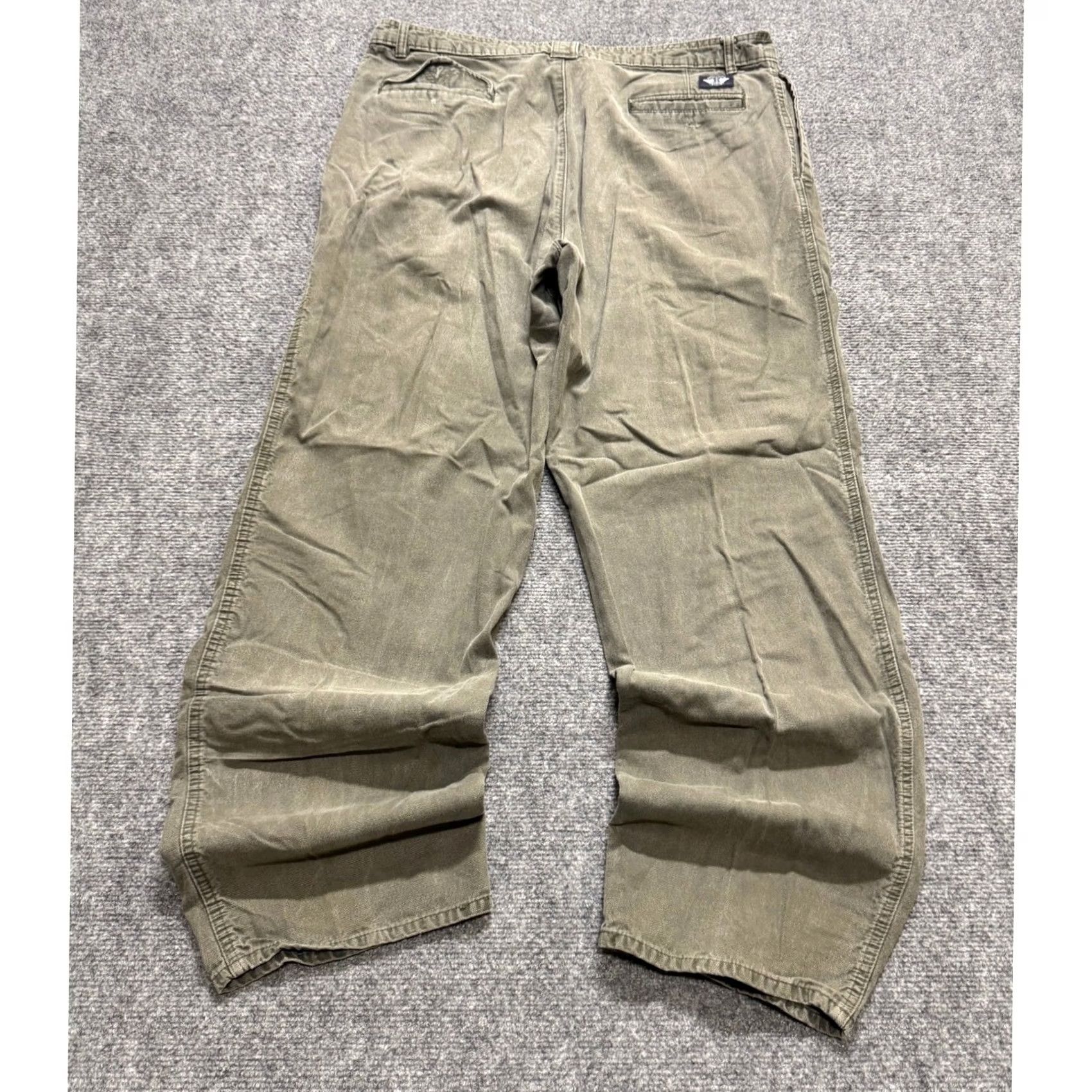 Dockers VINTAGE Dockers Chino Pants Dress Men 36x32 Regular Cotton Brown 90s Green Paper Tag Mens Size US 36 / EU 52 - 3 Thumbnail