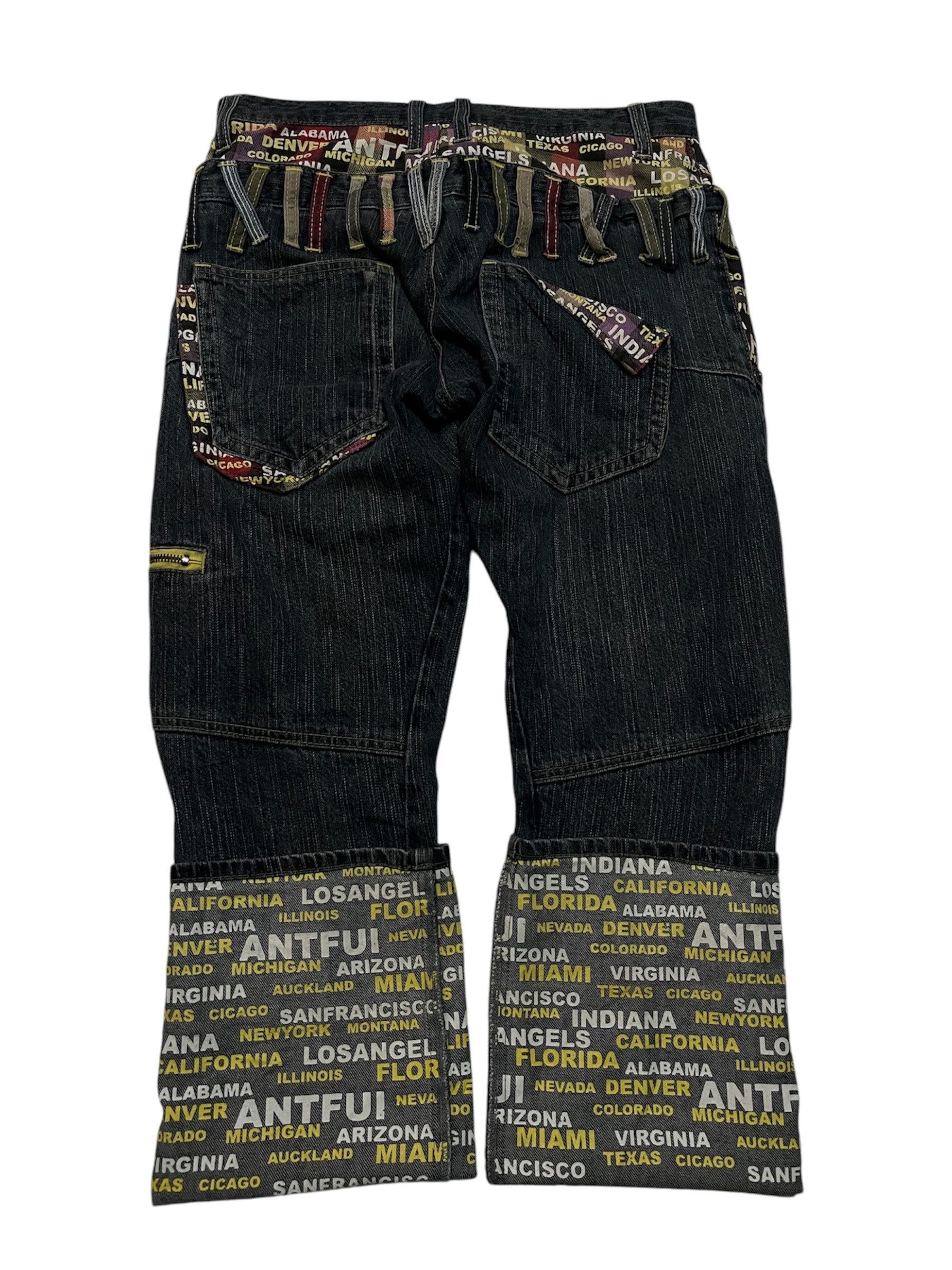 Hysteric Glamour × If Six Was Nine × Japanese Brand Anfui Japanese Brand Double Waist Roll Up Denim Jeans Size US 30 / EU 46 - 5 Thumbnail