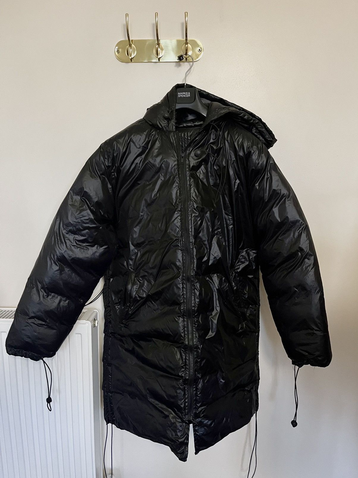 image of Mki Miyuki Zoku Long Puffer Jacket in Black, Men's (Size Medium)