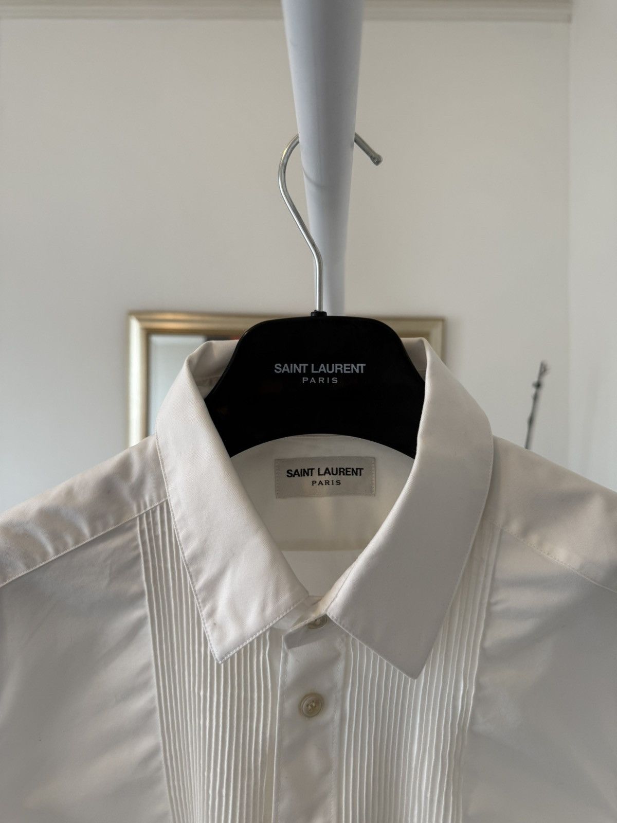 Saint Laurent Paris FW23' Saint Laurent Lavalliere-neck blouse in cotton poplin Size US M / EU 48-50 / 2 - 13 Thumbnail