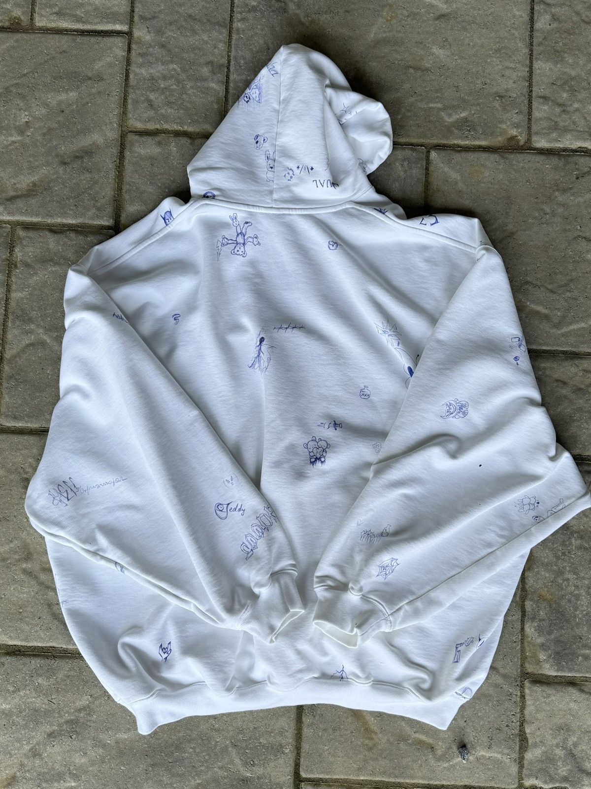 Vetements Vetements Limited Edition Men’s Terry Scribble Hoodie Size US L / EU 52-54 / 3 - 2 Thumbnail