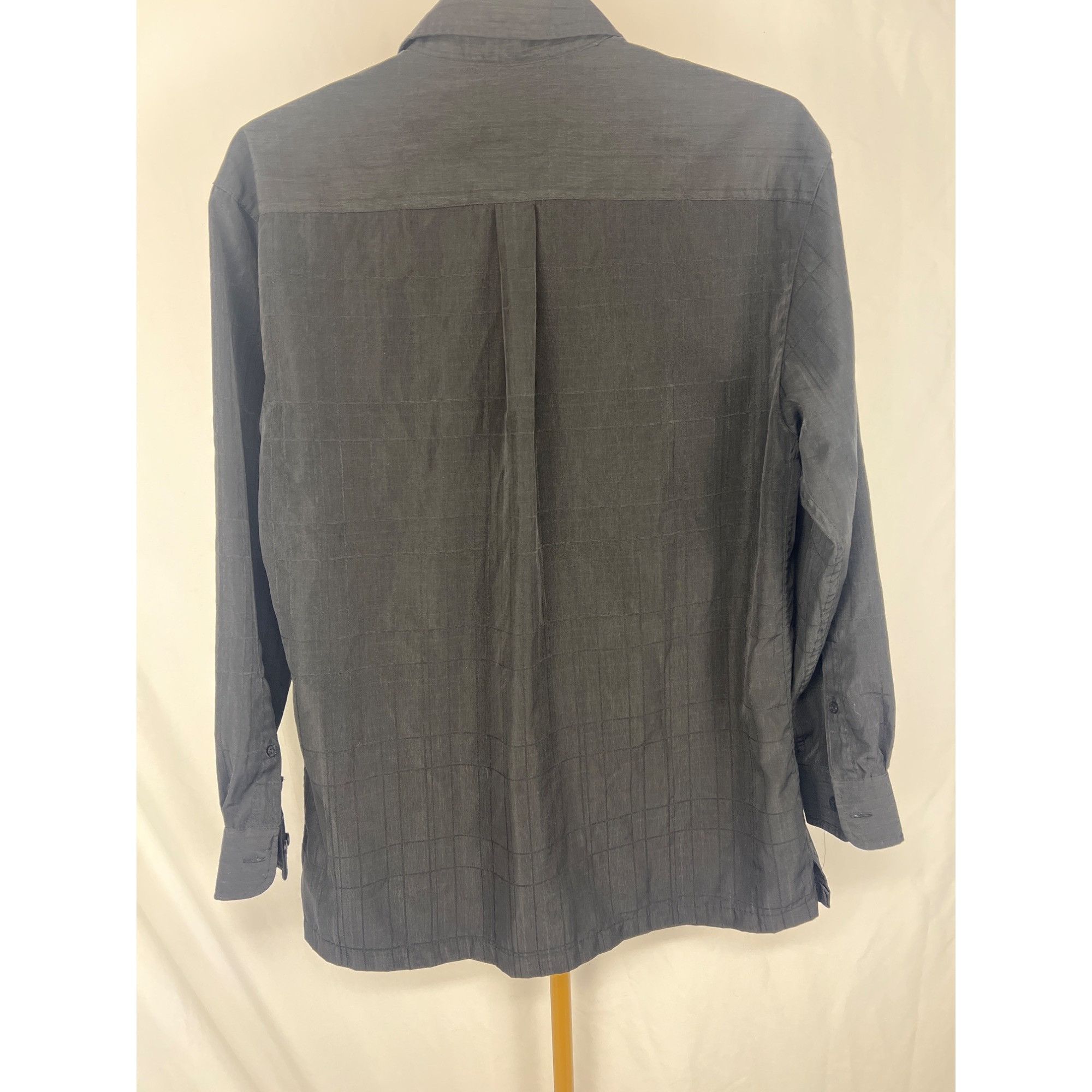 Pierre Cardin Pierre Cardin Mens Black Long-Sleeve Button-Up Shirt Size M Size US M / EU 48-50 / 2 - 2 Thumbnail