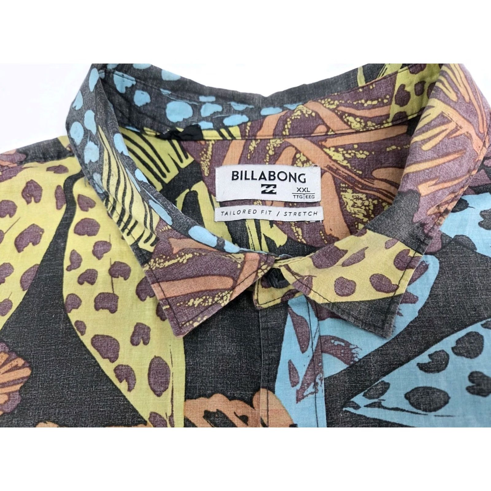 Billabong BILLABONG Men's Tailored Short Sleeve Button Up Floral Shirt 2XL Multicolor Size US XXL / EU 58 / 5 - 2 Thumbnail