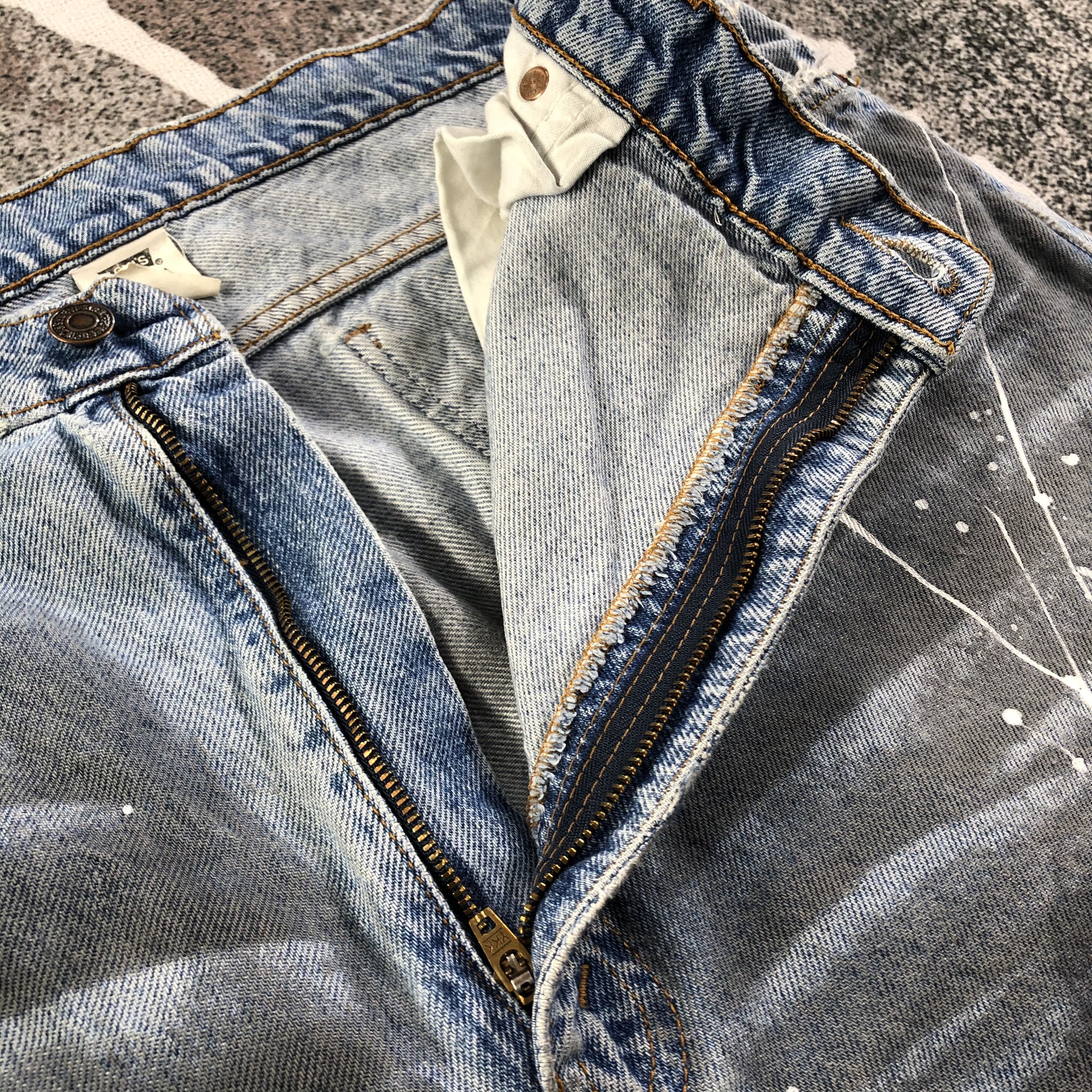 Levi's Vintage Levis 505 Jeans Painted Denim KJ1891 Size US 41 - 8 Thumbnail