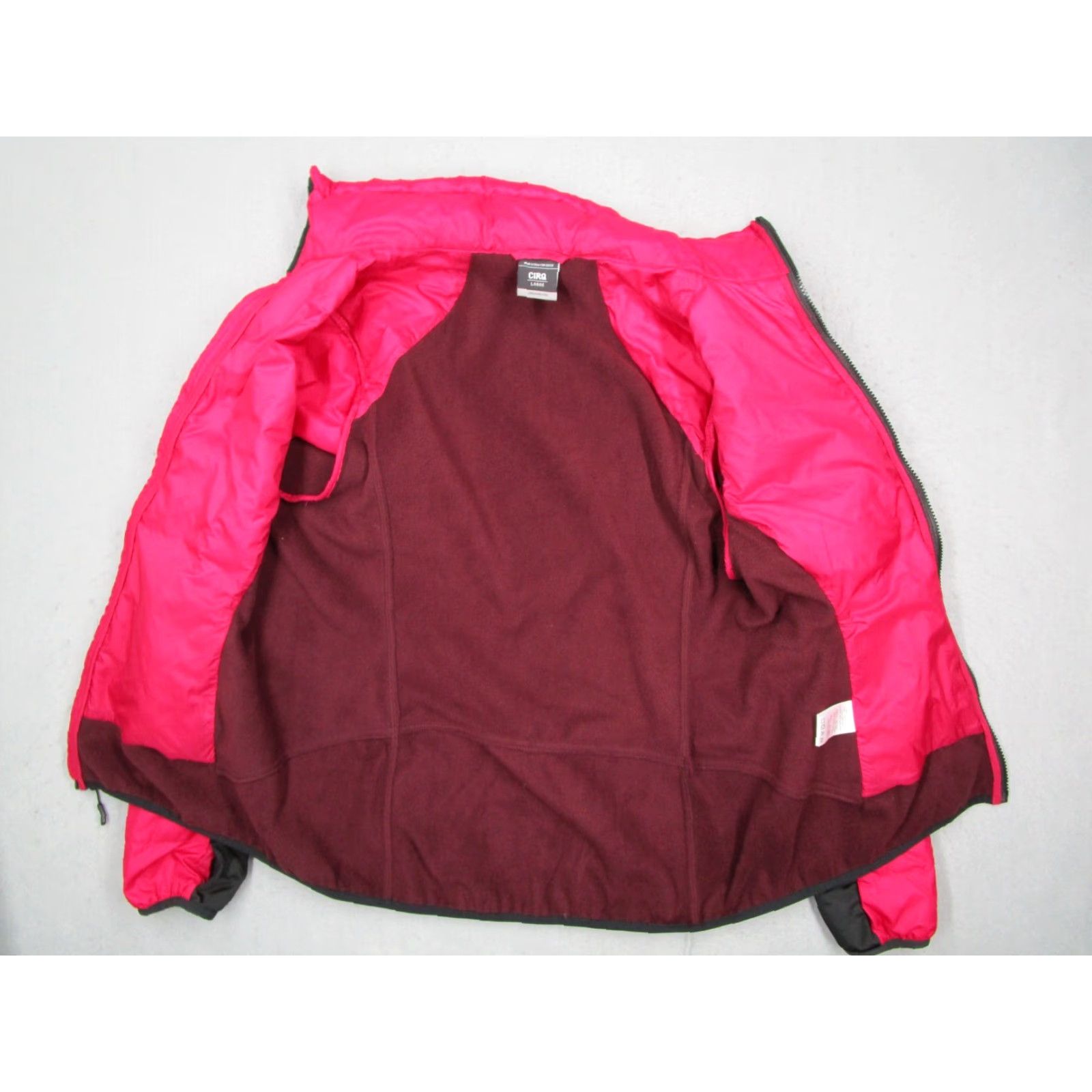 Vintage Cirq Womens Red Quilted Puffer Jacket Full Zip Down Gooses Down Insulated Lightweight Nylon Shell Size L / US 10 / IT 46 - 3 Thumbnail