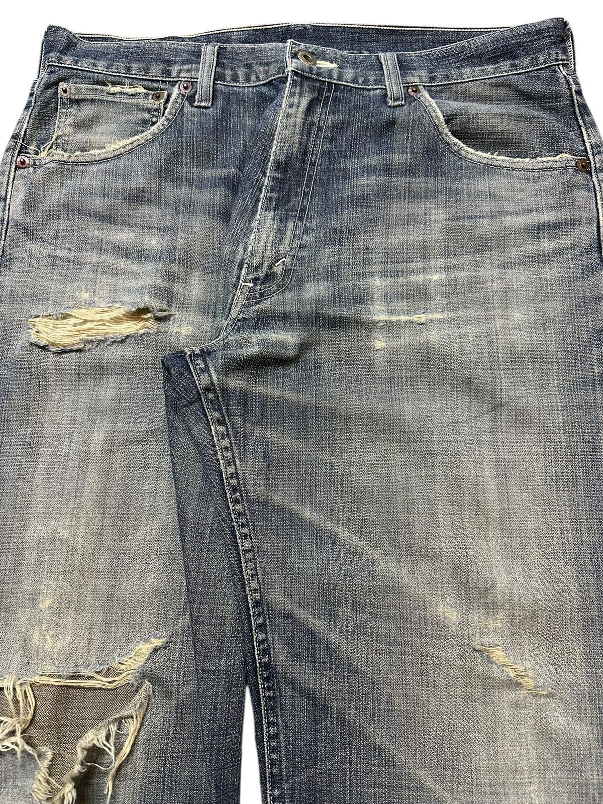 Levi's Vintage 90s Levis 503 Blue Wash Faded Distressed Baggy Jeans Size US 34 / EU 50 - 4 Thumbnail