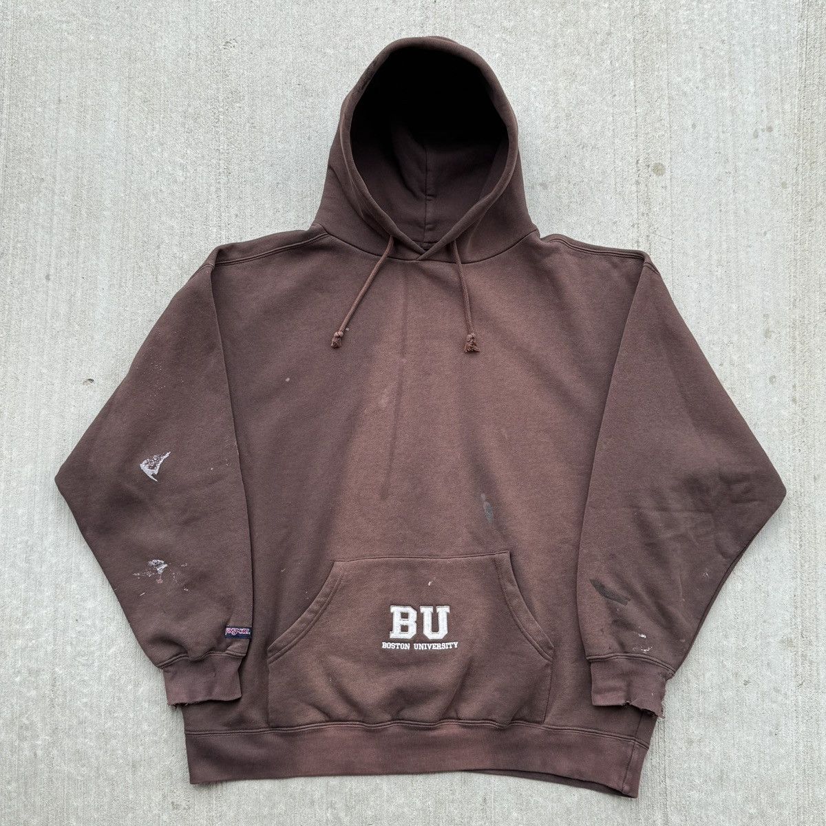 Unsound Rags Vintage Boston University Faded Hoodie Size US XL / EU 56 / 4 - 2 Thumbnail