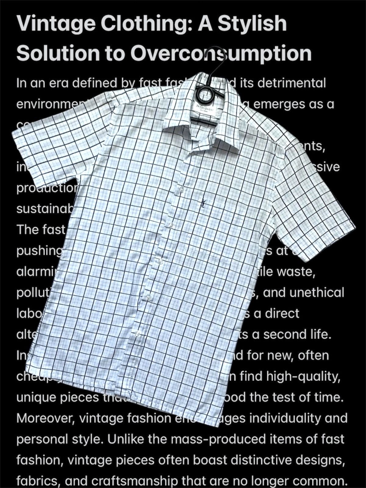 Yves Saint Laurent Vintage Plaid shirt Yves Saint Laurent YSL logo size S Size US S / EU 44-46 / 1 - 1 Thumbnail