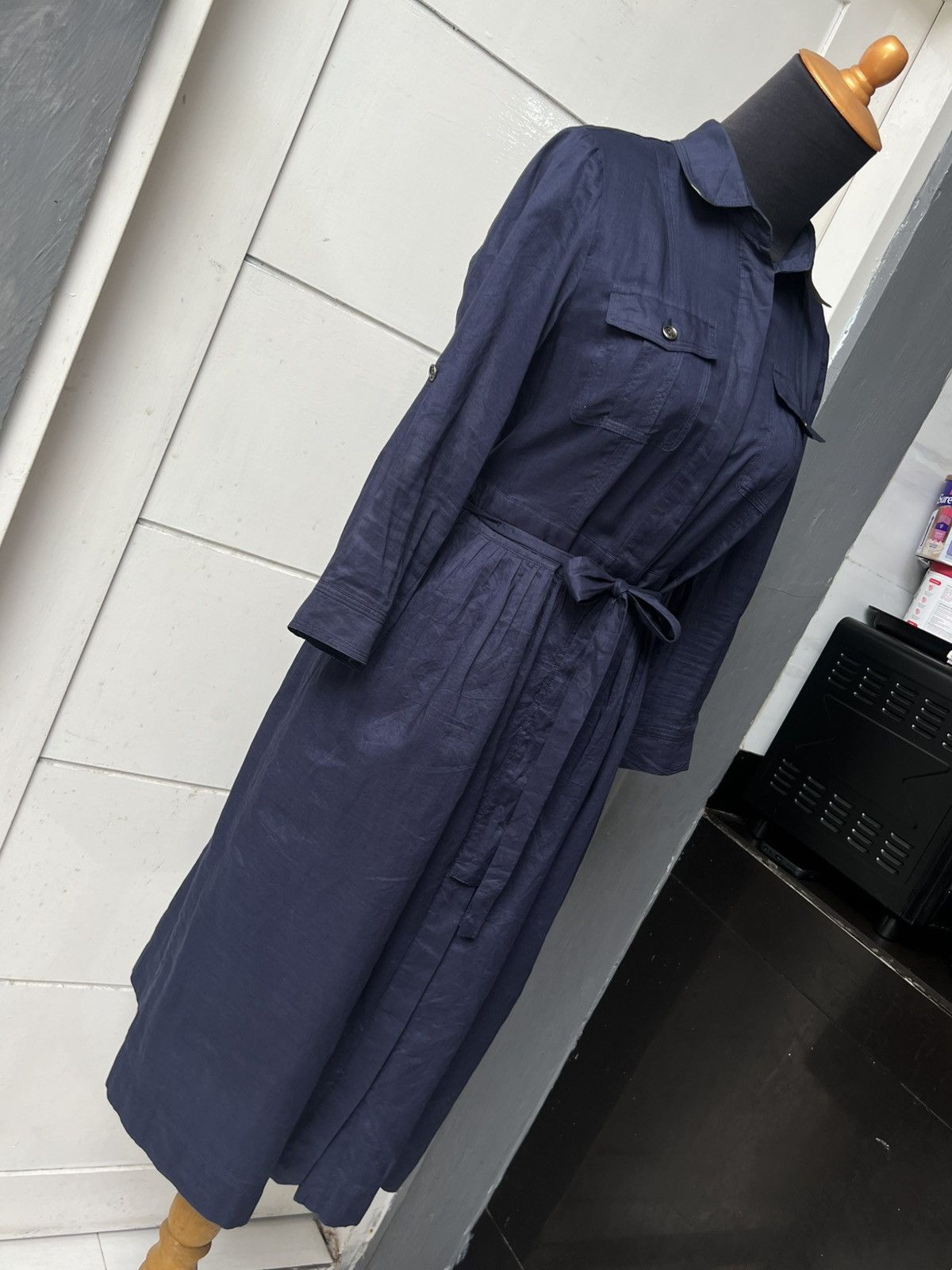 Burberry Burberry London Navy Shirt Dress Size XS / US 0-2 / IT 36-38 - 8 Thumbnail
