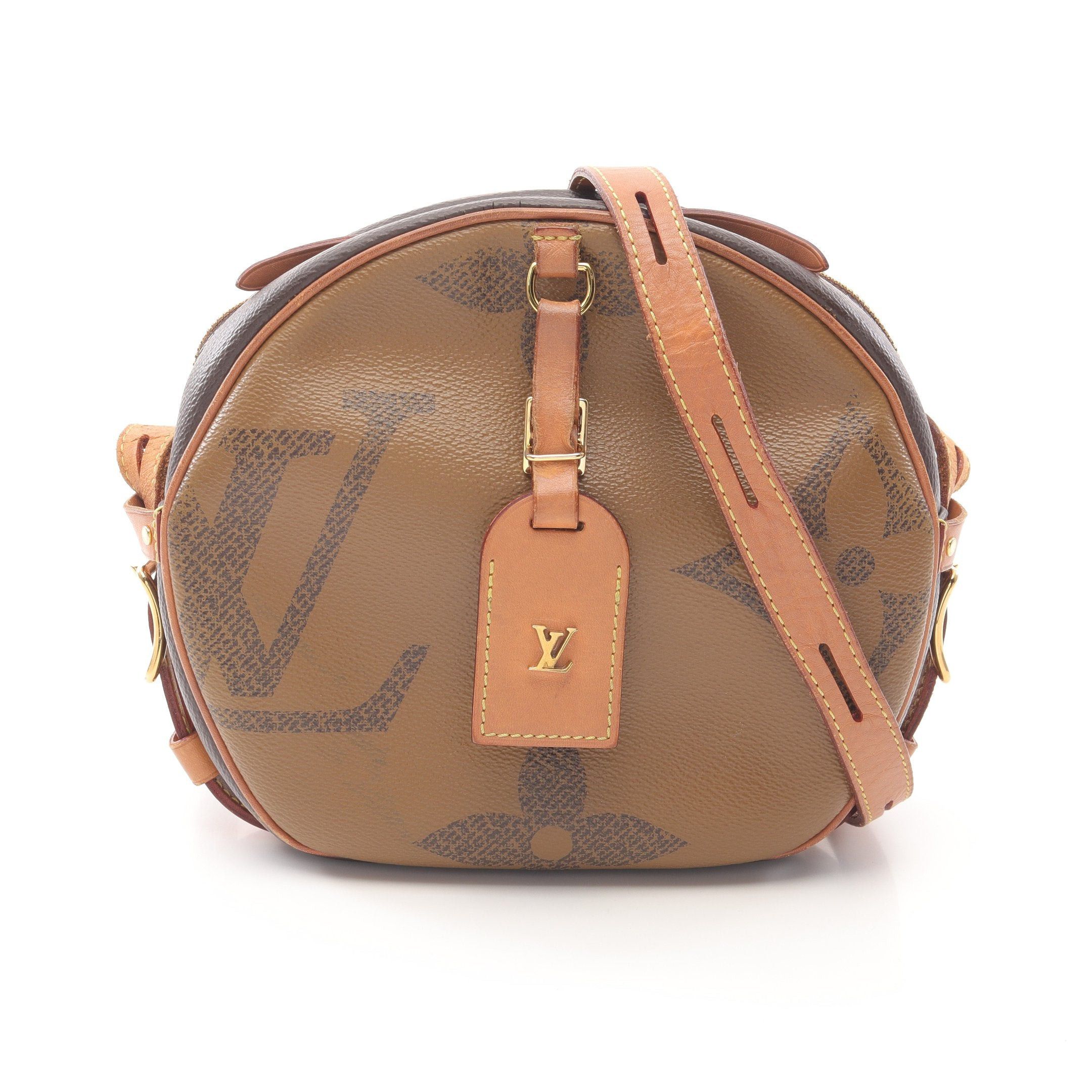 Louis Vuitton Boatt Chapeau Souple Monogram Giant Reverse Shoulder Bag Leather Brown, Women's