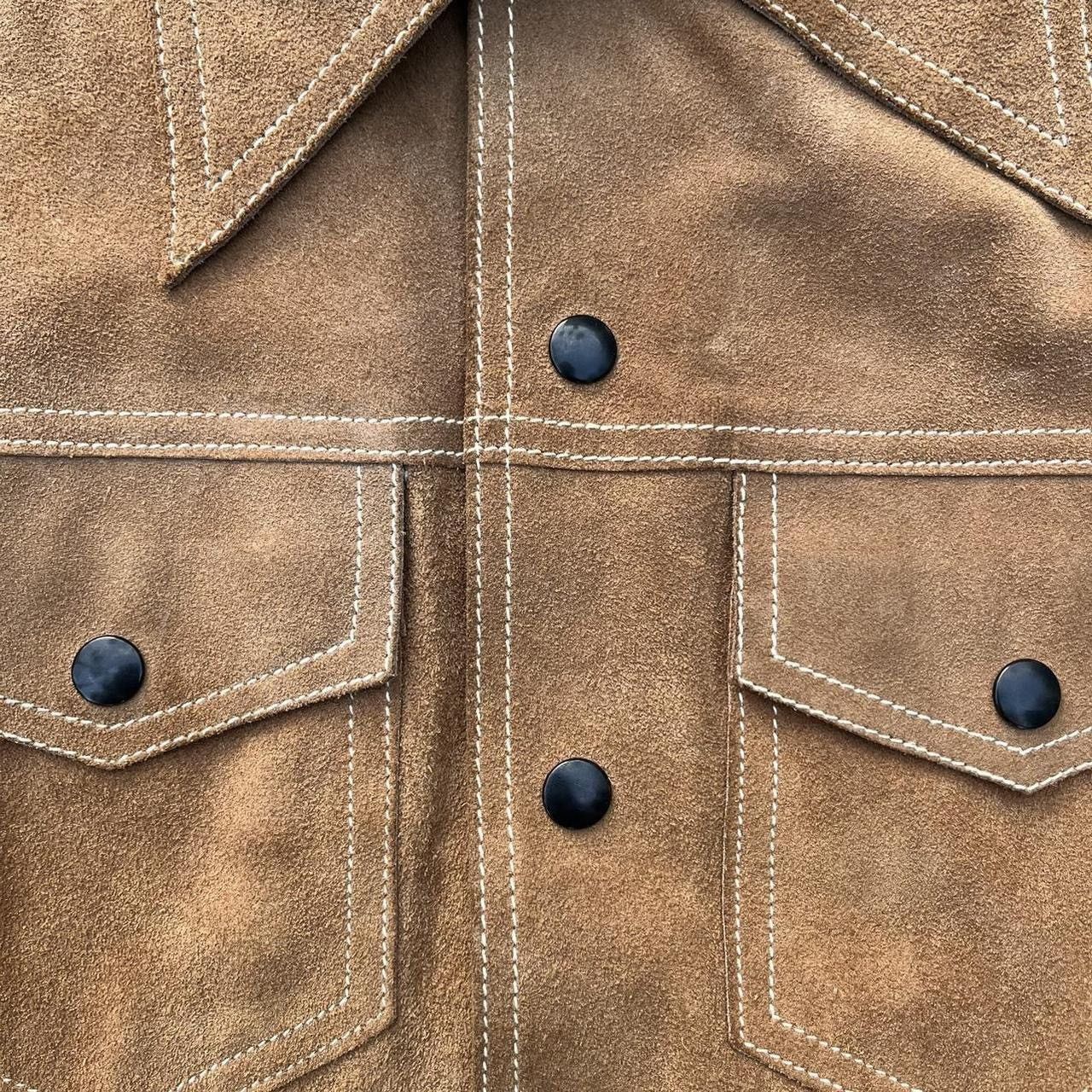 Vintage Vintage 1970s tan Stilton California suede trucker jacket Size US M / EU 48-50 / 2 - 4 Thumbnail