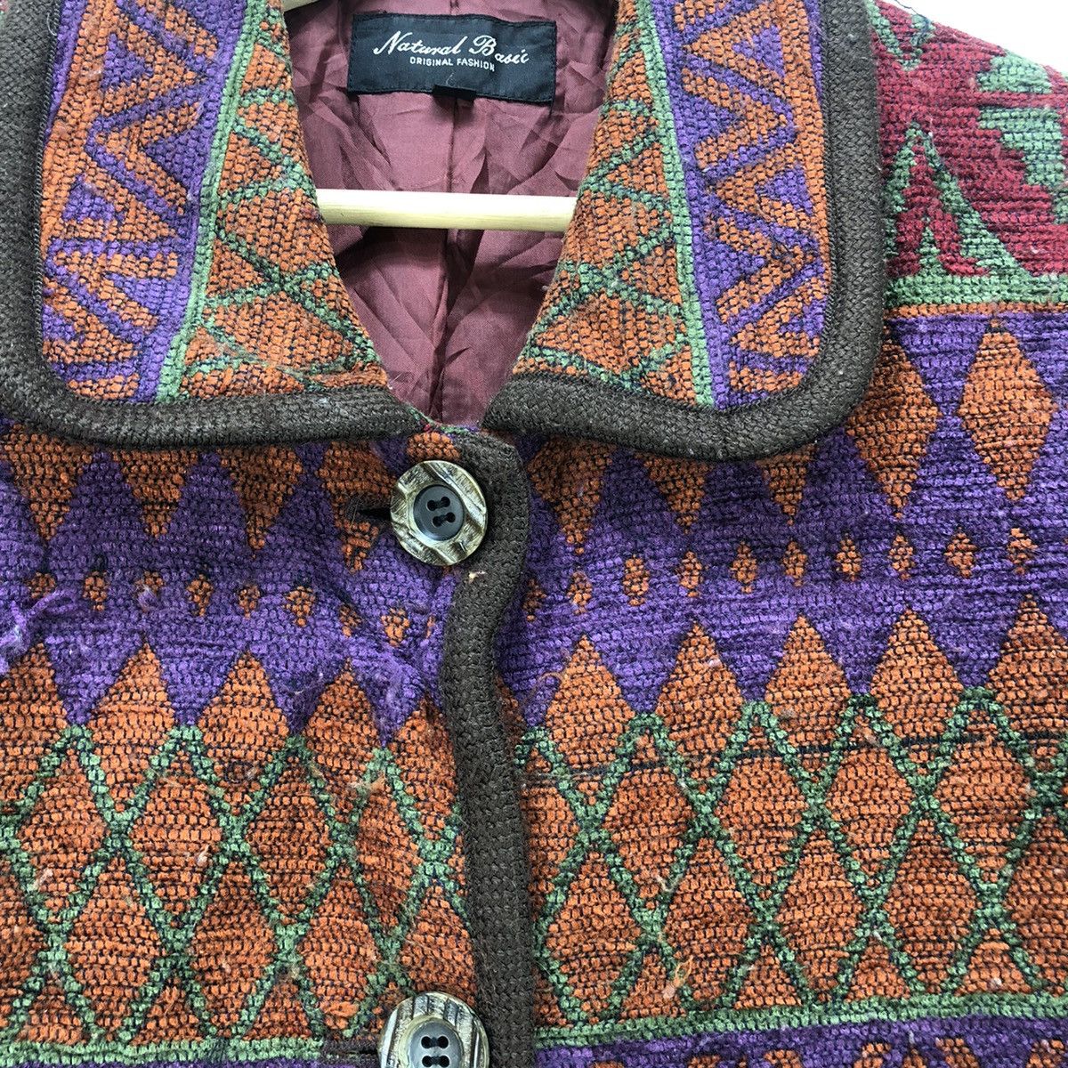 Aran Isles Knitwear × Designer × Other Natural Basic Style Navajo Jacket Size M / US 6-8 / IT 42-44 - 4 Thumbnail