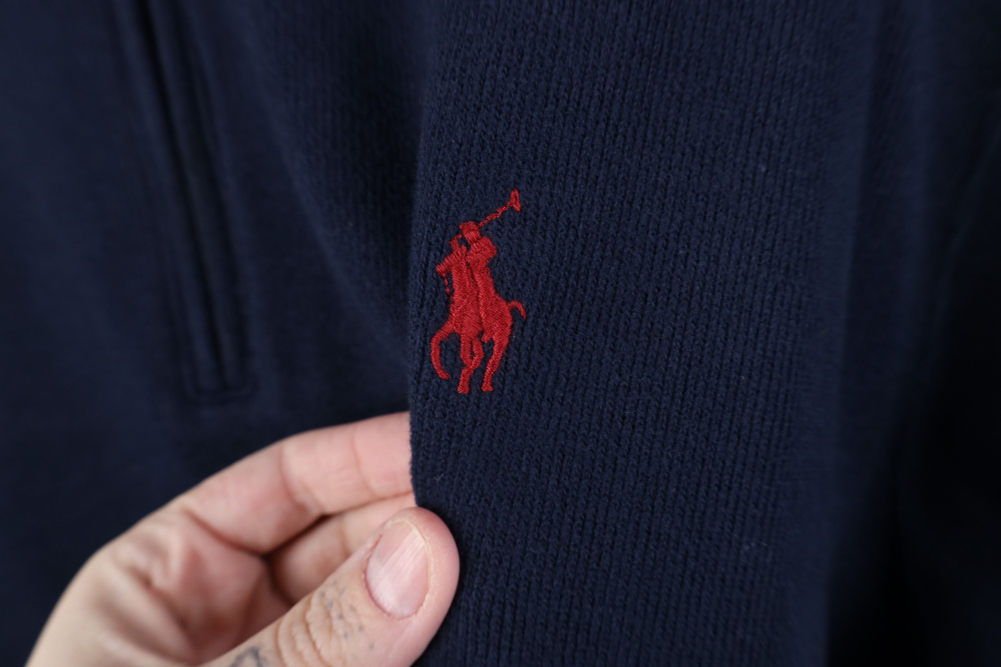 Polo Ralph Lauren Vintage 90s Ralph Lauren Ribbed Knit 1/4 1/2 Zip Sweater Size US M / EU 48-50 / 2 - 4 Thumbnail