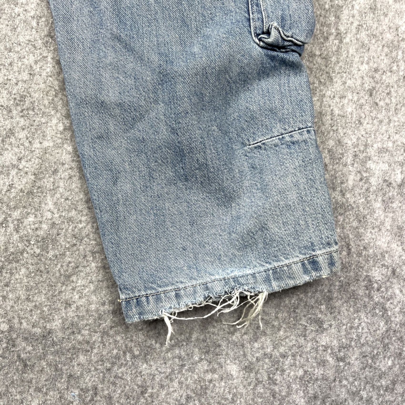 Zara Zara Wide Leg Baggy Cargo Jeans Womens 4 Blue Denim Barrel Buckle Grunge Y2K Size 27" / US 4 / IT 40 - 7 Thumbnail
