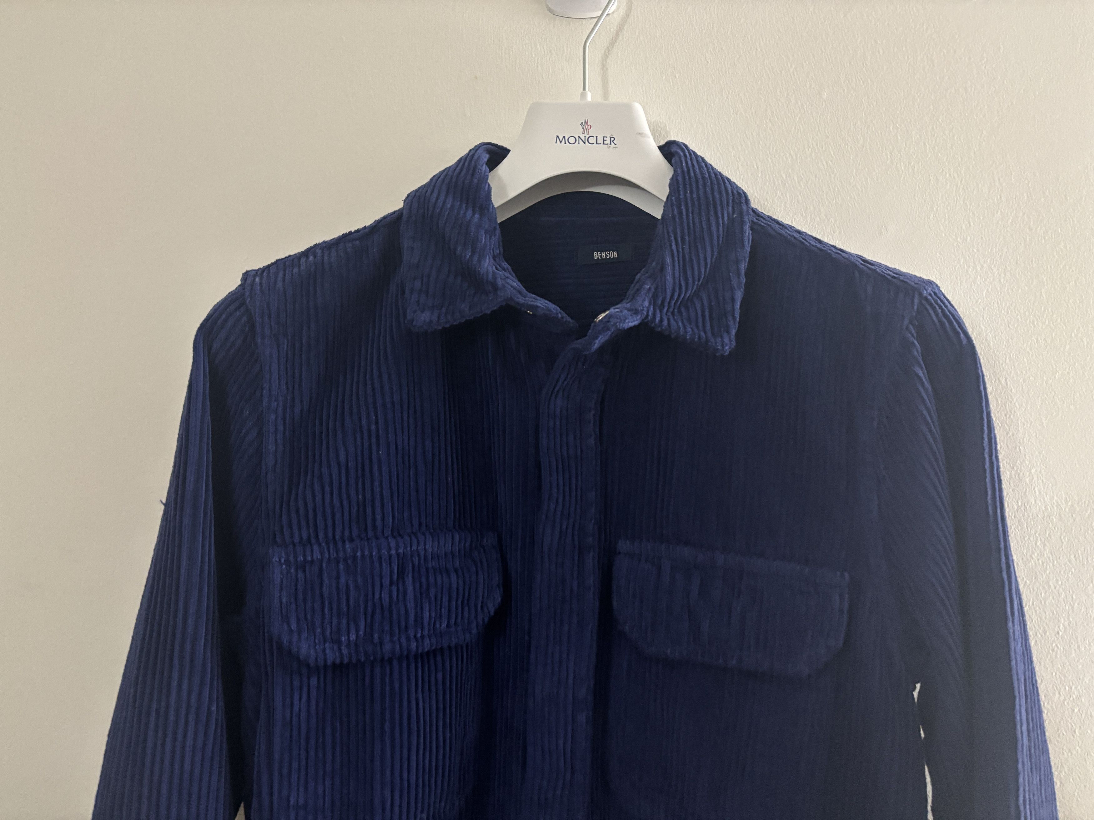 Benson $225 Corduroy Blue Snap Button Overshirt Shirt Jacket Size US S / EU 44-46 / 1 - 1 Thumbnail