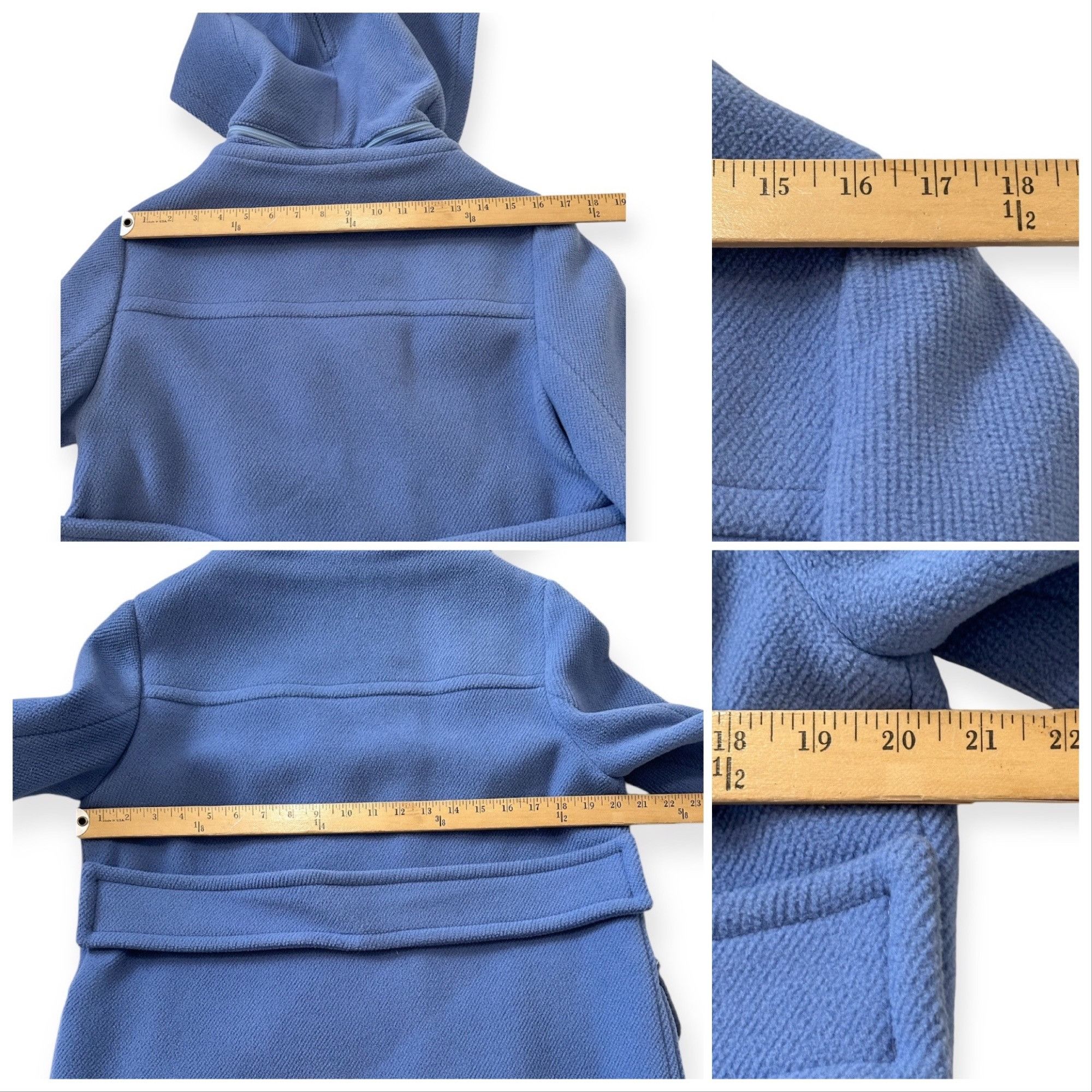 Prada Prada Blue Wool Double Breasted Coat, Size 46 Italy, Hooded Size L / US 10 / IT 46 - 15 Thumbnail