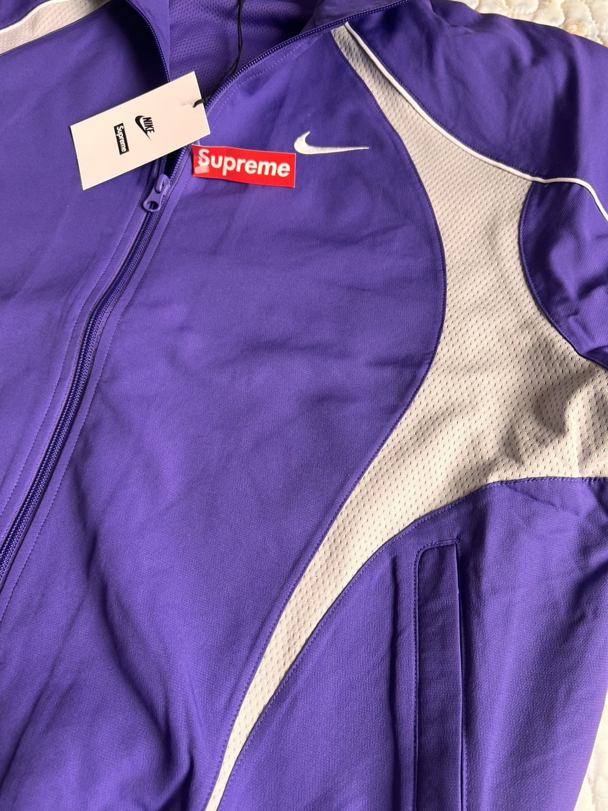 Nike × Supreme M Supreme x Nike Track Jacket purple zip air