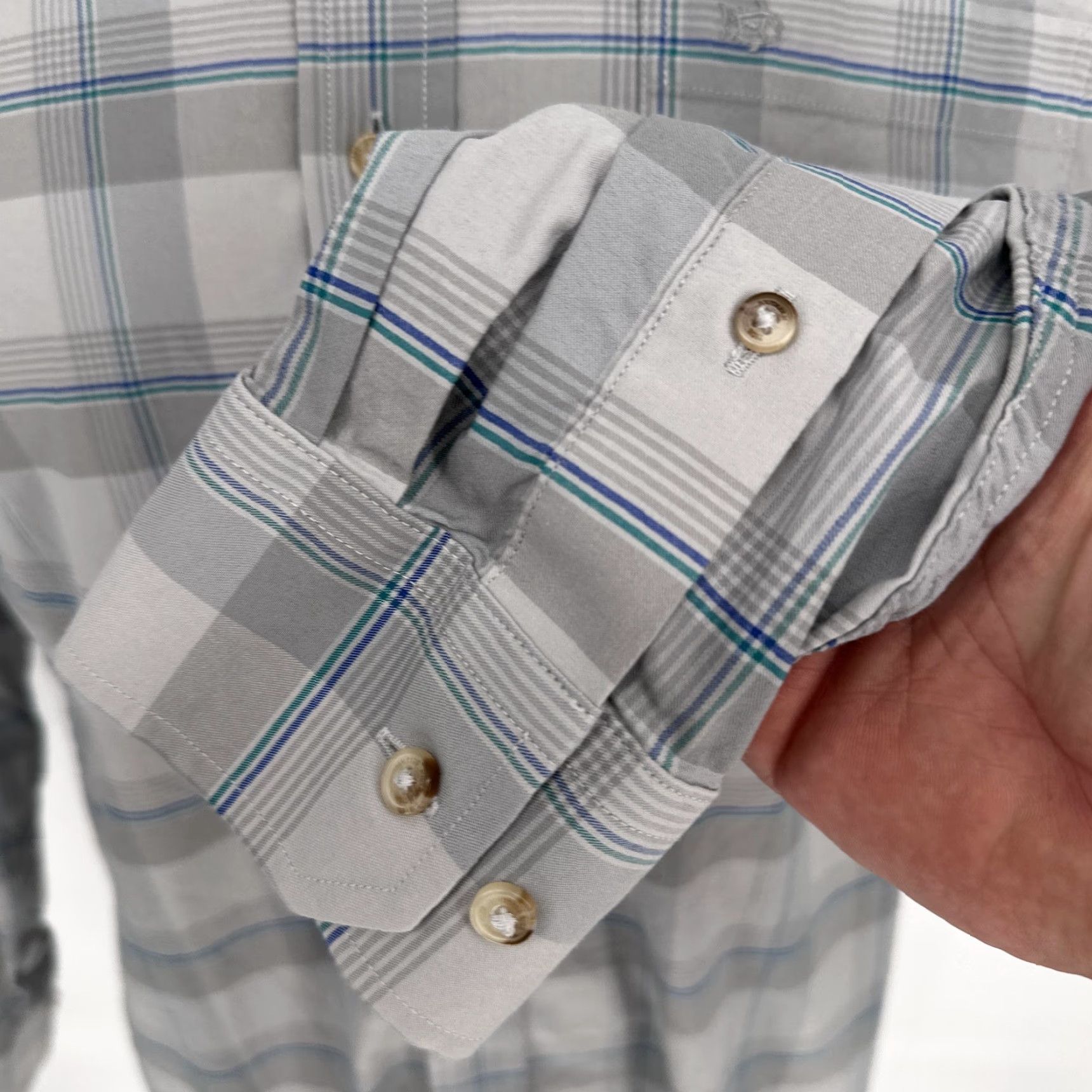 Southern Tide Southern Tide Coastal Passage Shirt Mens Large Gray Plaid Stretch Button Down Size US L / EU 52-54 / 3 - 3 Thumbnail
