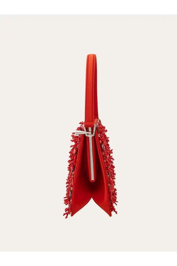 Salvatore Ferragamo o1s1rm0924 Size: OS / Bejeweled Handbag in Red Size ONE SIZE - 2 Thumbnail
