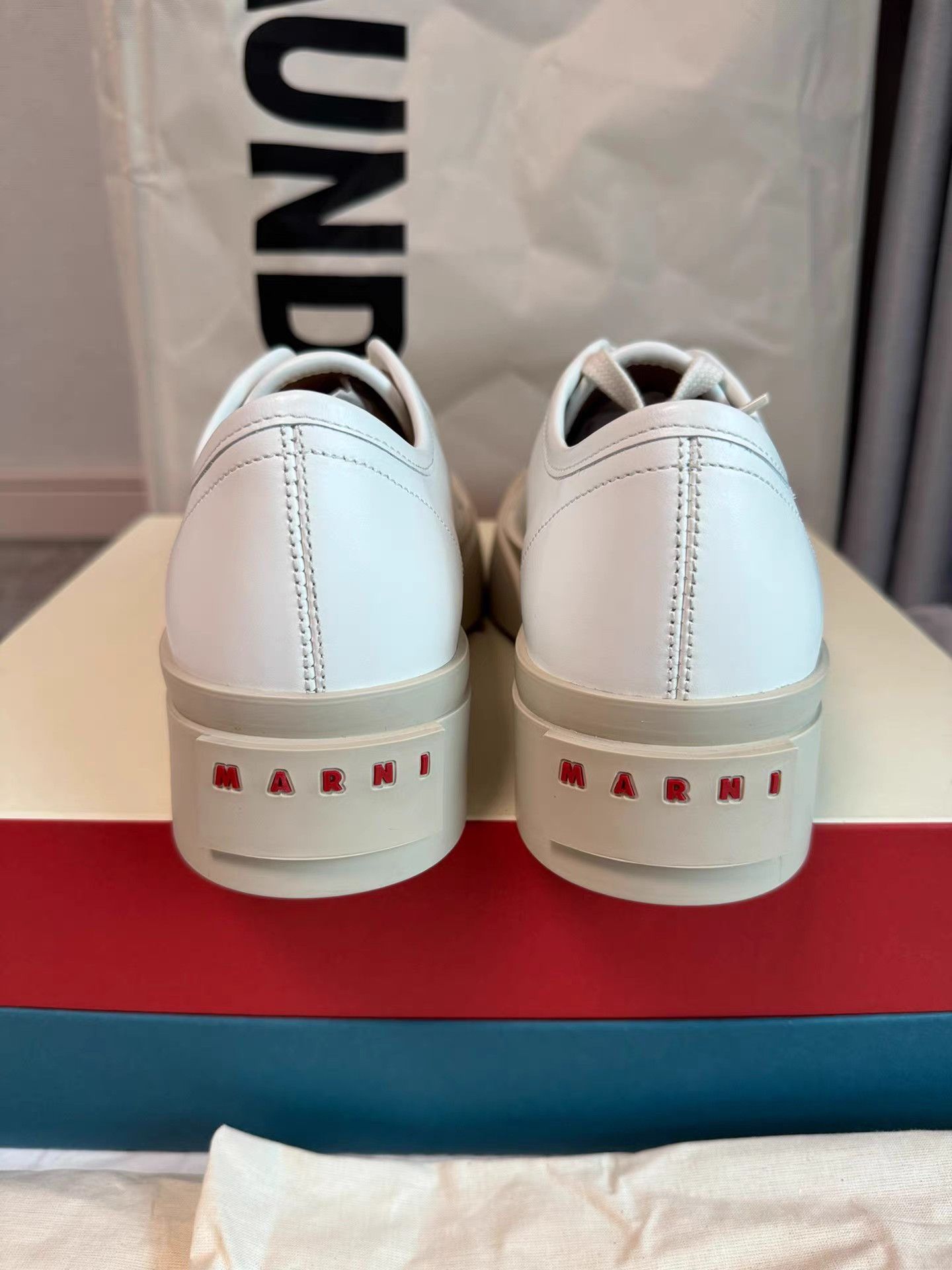 Marni Marni Pablo New White Lace-up Platform Sneakers K6 Size US 9 / IT 39 - 4 Thumbnail