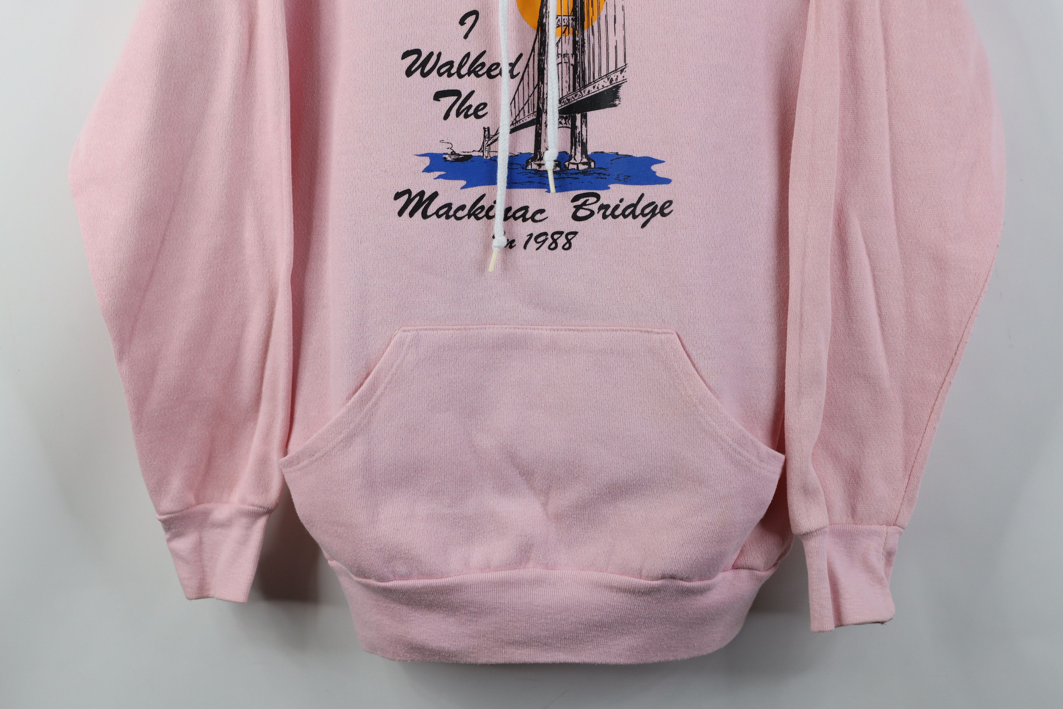 Vintage Vintage 80s I Walked The Mackinac Bridge Michigan Hoodie USA Size L / US 10 / IT 46 - 3 Thumbnail
