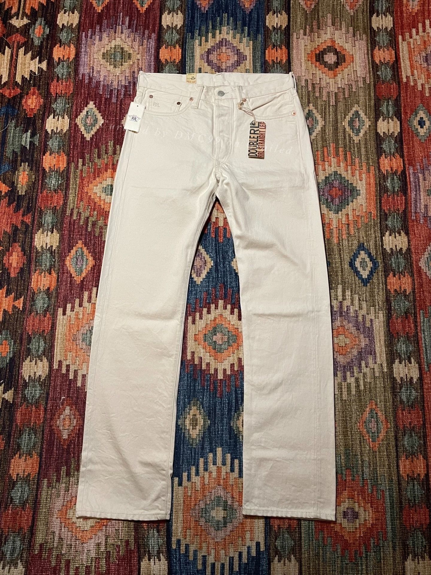 RRL Ralph Lauren RRL Japanese Cotton Straight Leg White Jeans Size US 32 / EU 48 - 1 Thumbnail