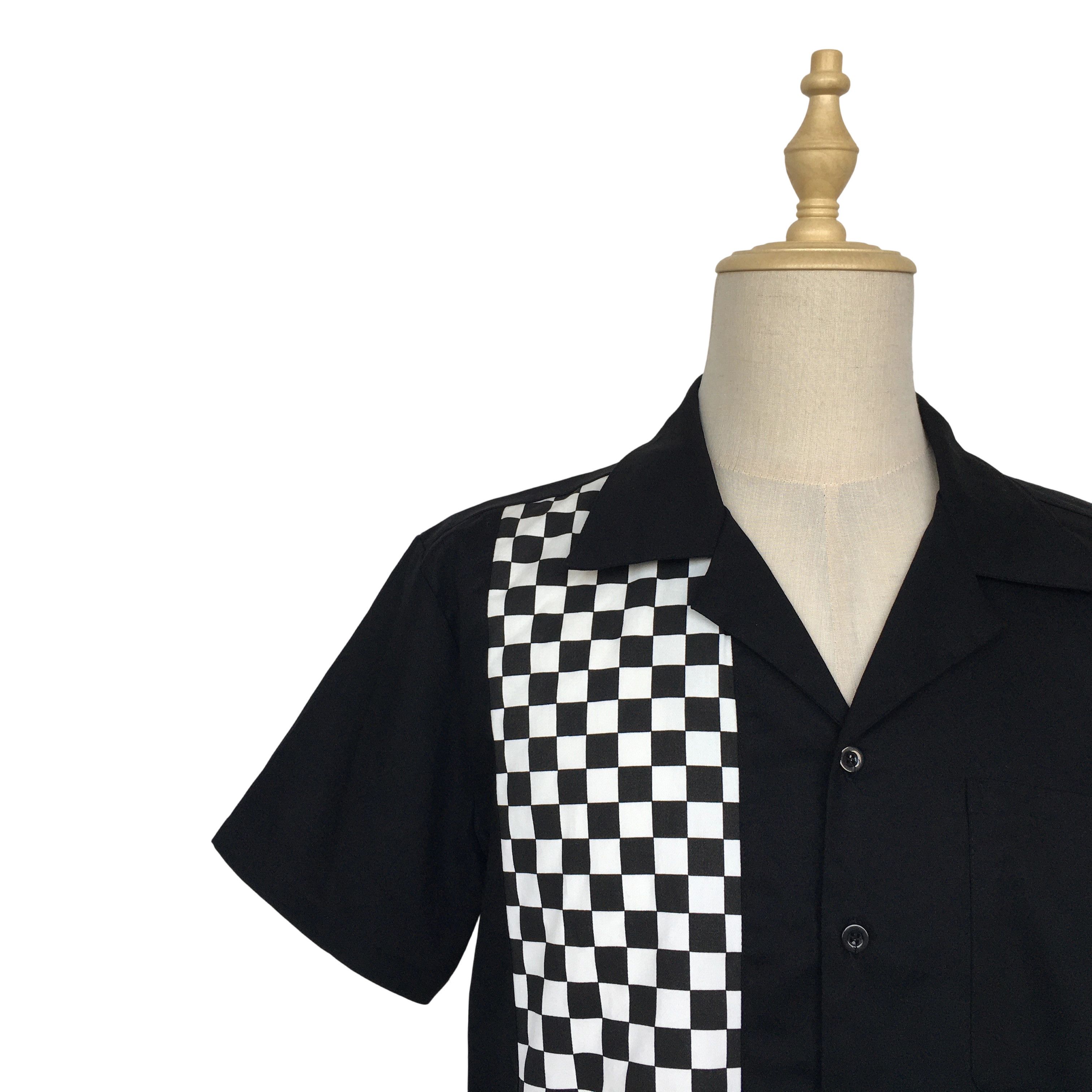 Other Black Casual Bowling Shirts Mosaic Panel Vintage Style Size US XL / EU 56 / 4 - 5 Thumbnail