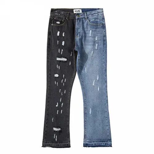 Other Men Colorblocked Flared Jeans Size US 33 - 1 Thumbnail