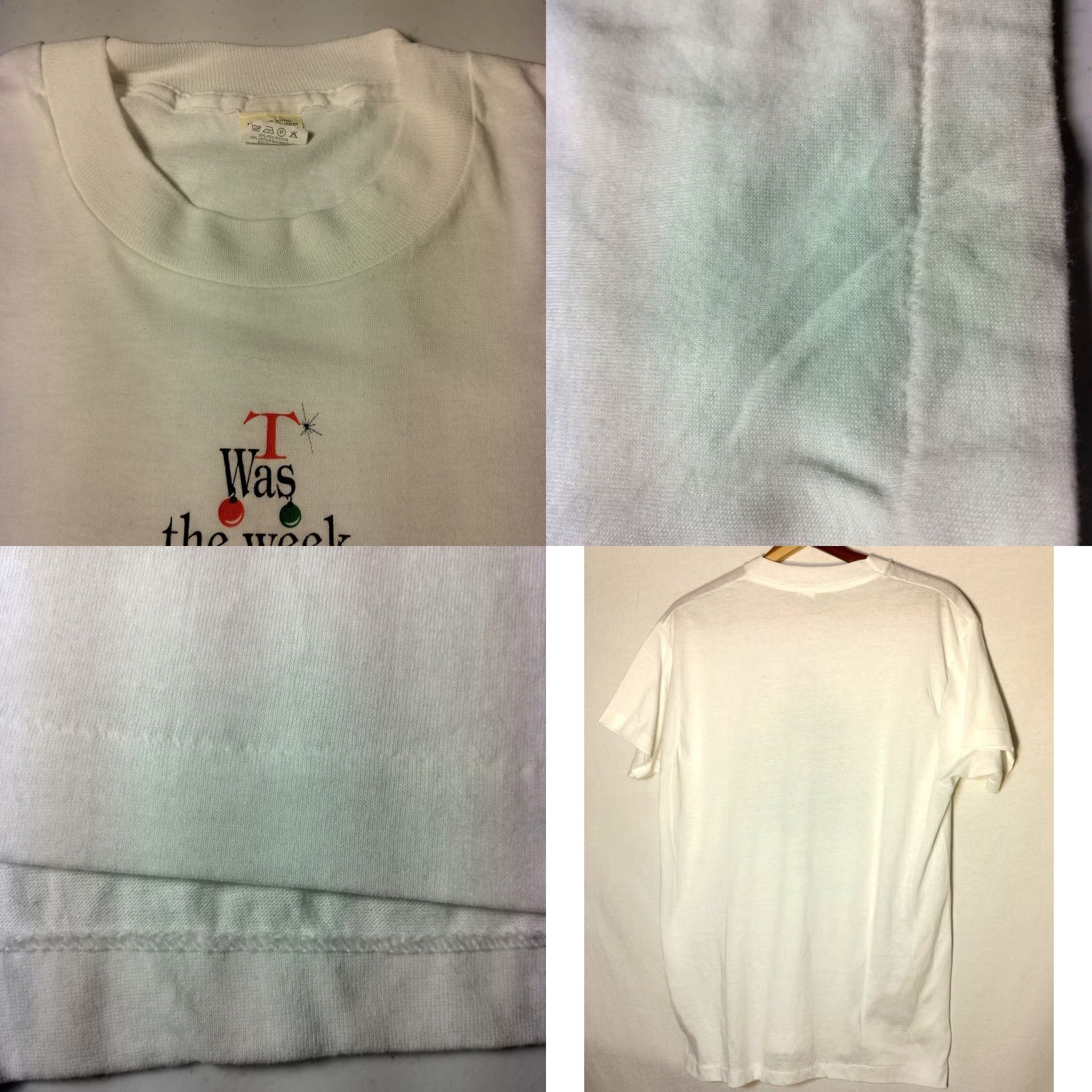 Vintage VINTAGE 90s Christmas Shirt Funny Gift Tree White Single Stitch T-Shirt Mens XL Christmas Tree Mens XL White Single Stitch Shirt Size US XL / EU 56 / 4 - 8 Thumbnail