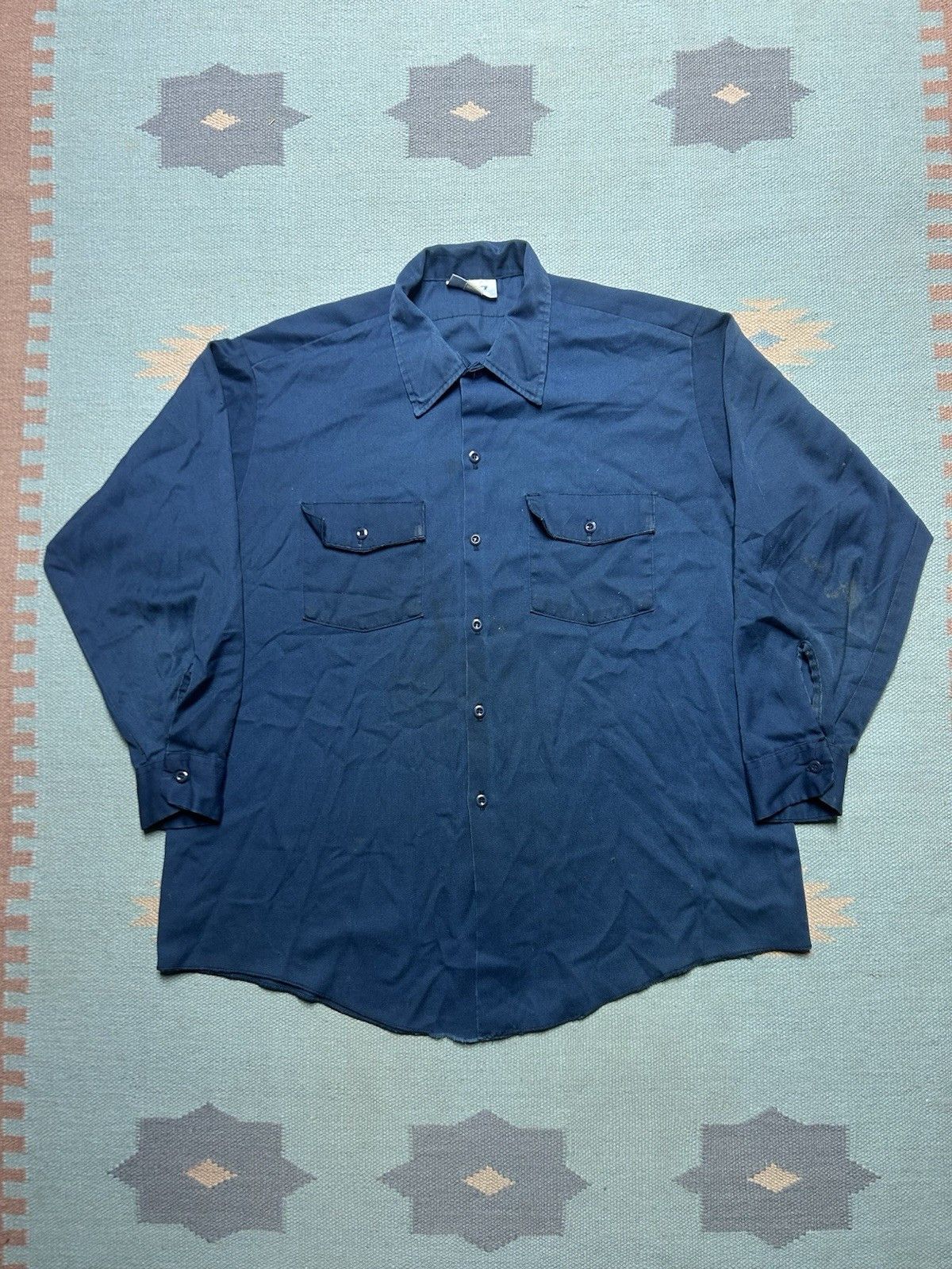 Vintage Vintage dickies work shirt chino twill distressed men’s XL Size US XL / EU 56 / 4 - 1 Thumbnail