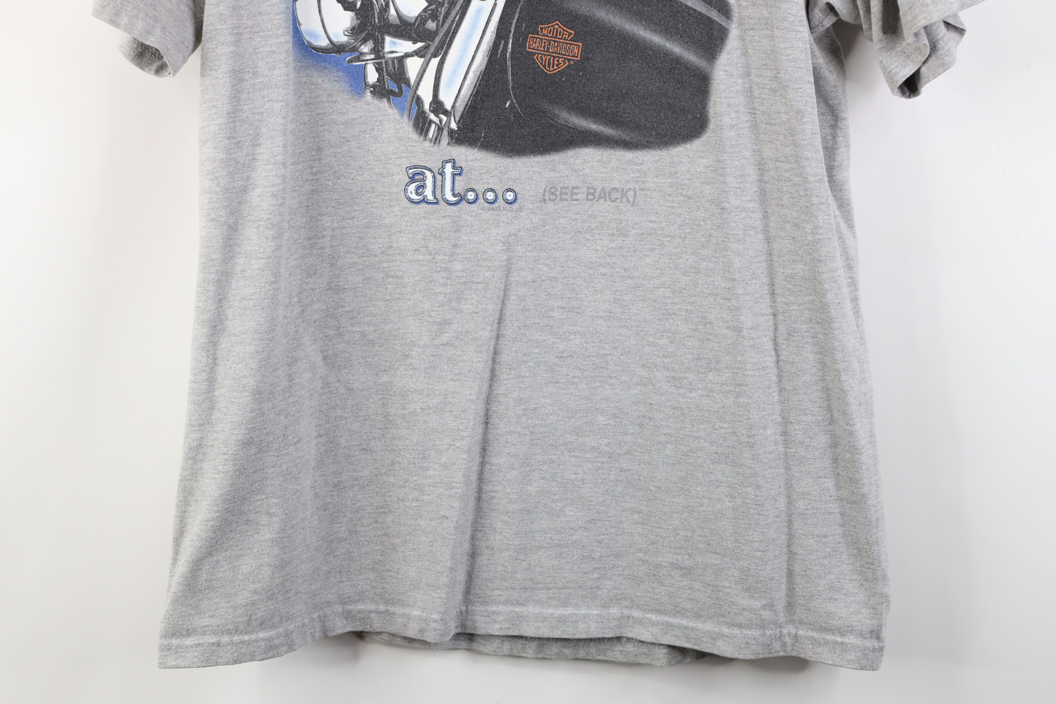 Harley Davidson Vintage Y2K 2002 Harley Davidson Mine At Motorcycle T-Shirt Size US L / EU 52-54 / 3 - 3 Thumbnail