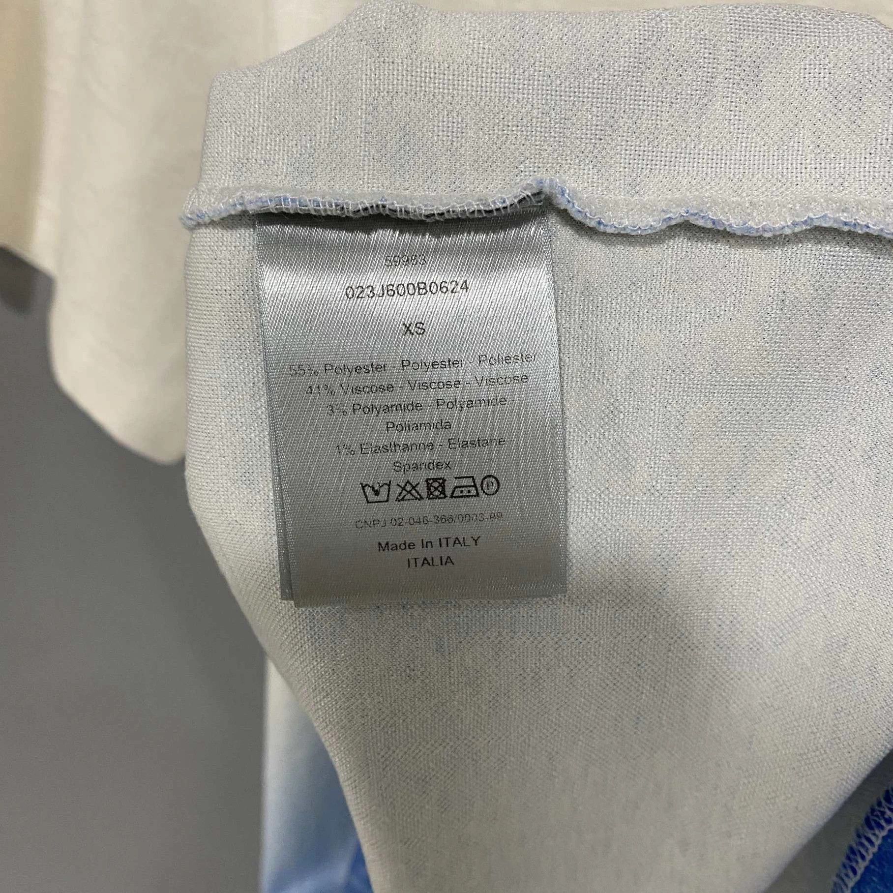 Dior Dior Oblique White Blue Gradient S/S Tee XS 98N Size US XS / EU 42 / 0 - 4 Thumbnail