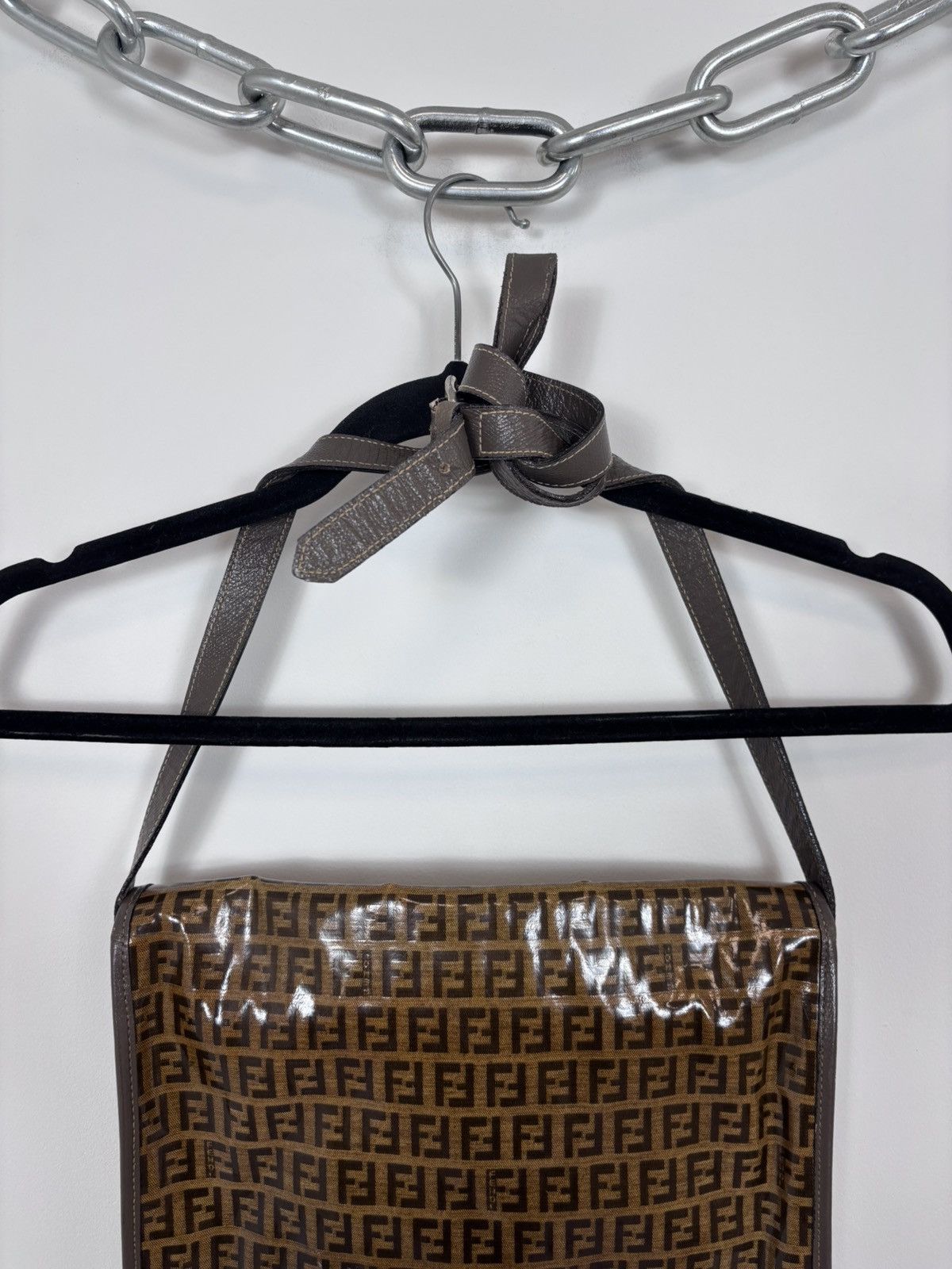 Fendi Vintage Fendi Zucchino Orange Brown Monogram Shoulder Bag Size ONE SIZE - 14 Thumbnail