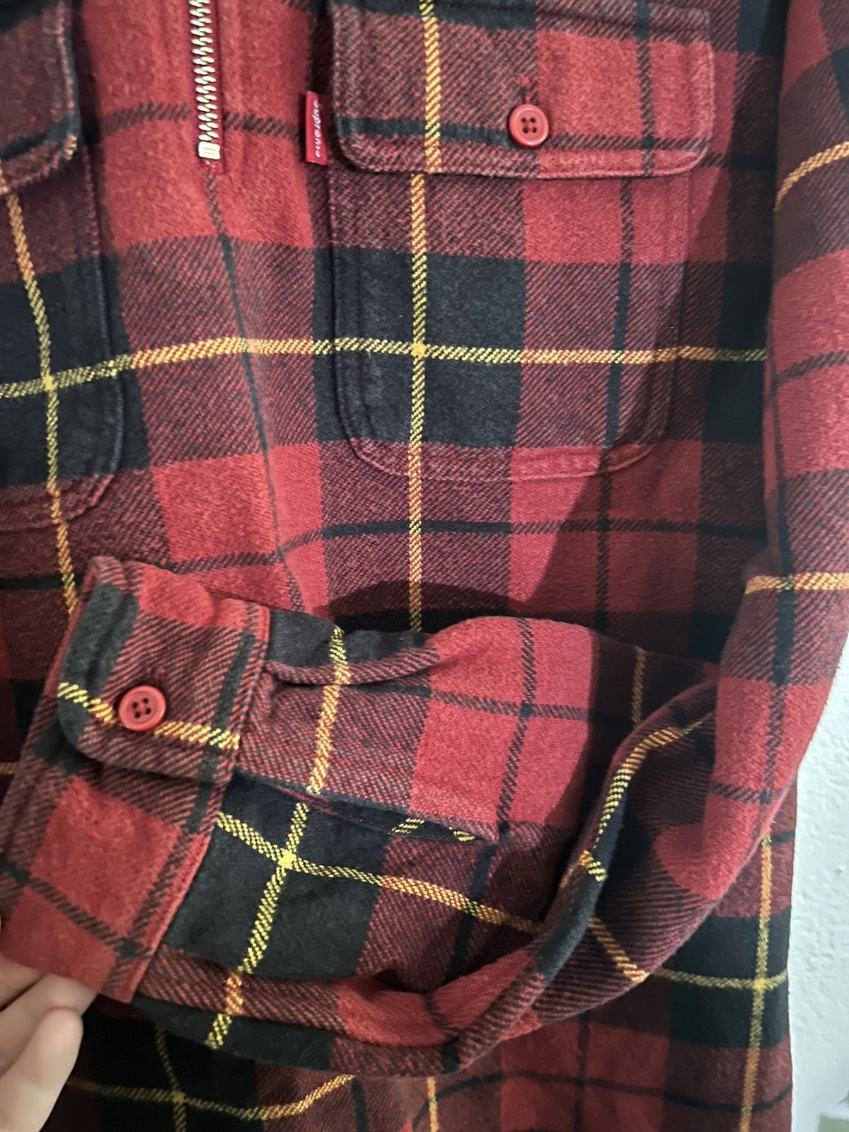 Supreme Supreme 2016 plaid quarter zip Size US M / EU 48-50 / 2 - 6 Thumbnail