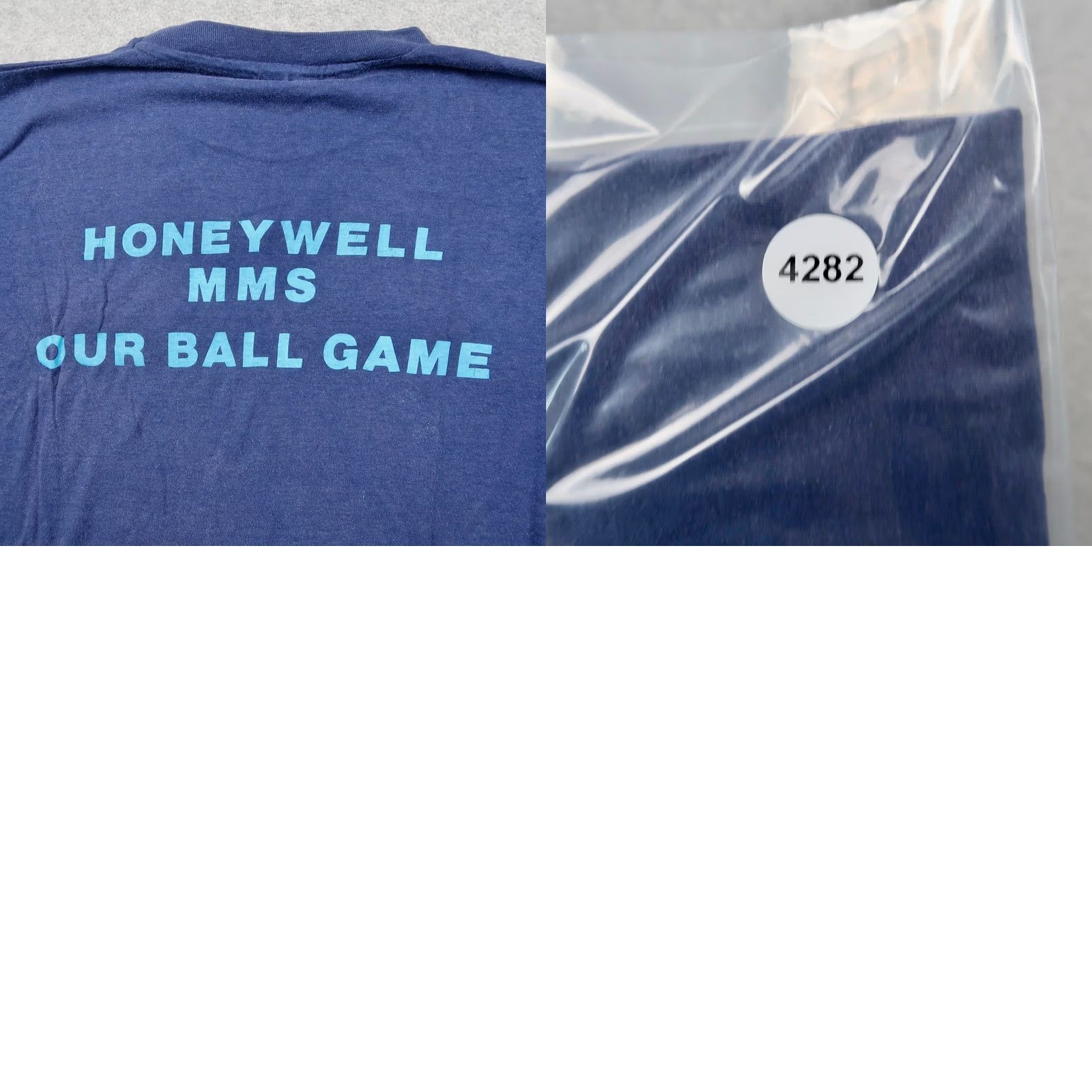 Hanes VINTAGE Hanes MMS Our Ball Game T-Shirt Navy Blue Mens Large USA Shirts Men 80s Graphic Tee Short Sleeve blue Geometric Size US L / EU 52-54 / 3 - 8 Thumbnail