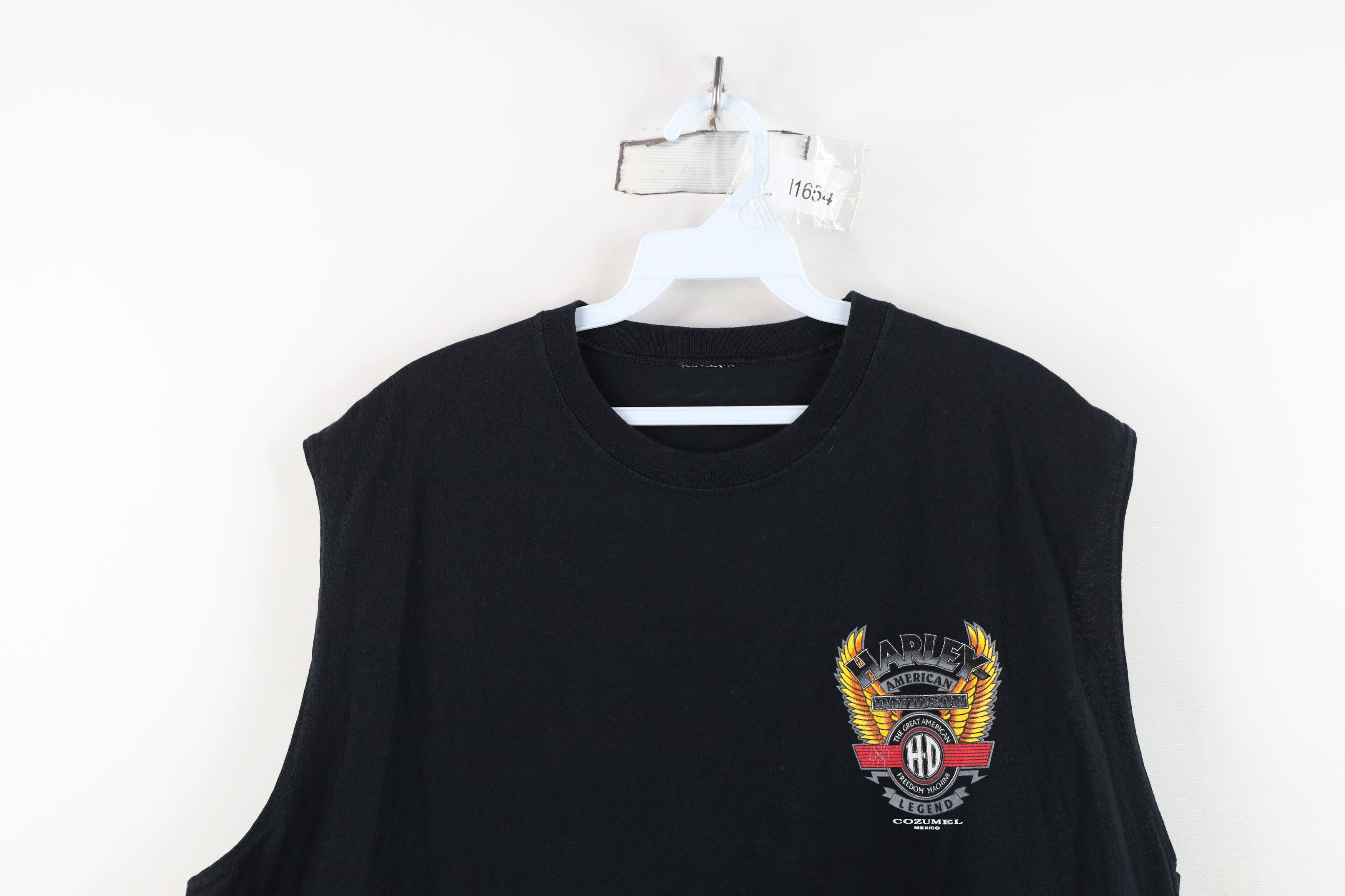 Harley Davidson Vintage Y2K Harley Davidson Eagle Wings Muscle T-Shirt Size US XL / EU 56 / 4 - 2 Thumbnail