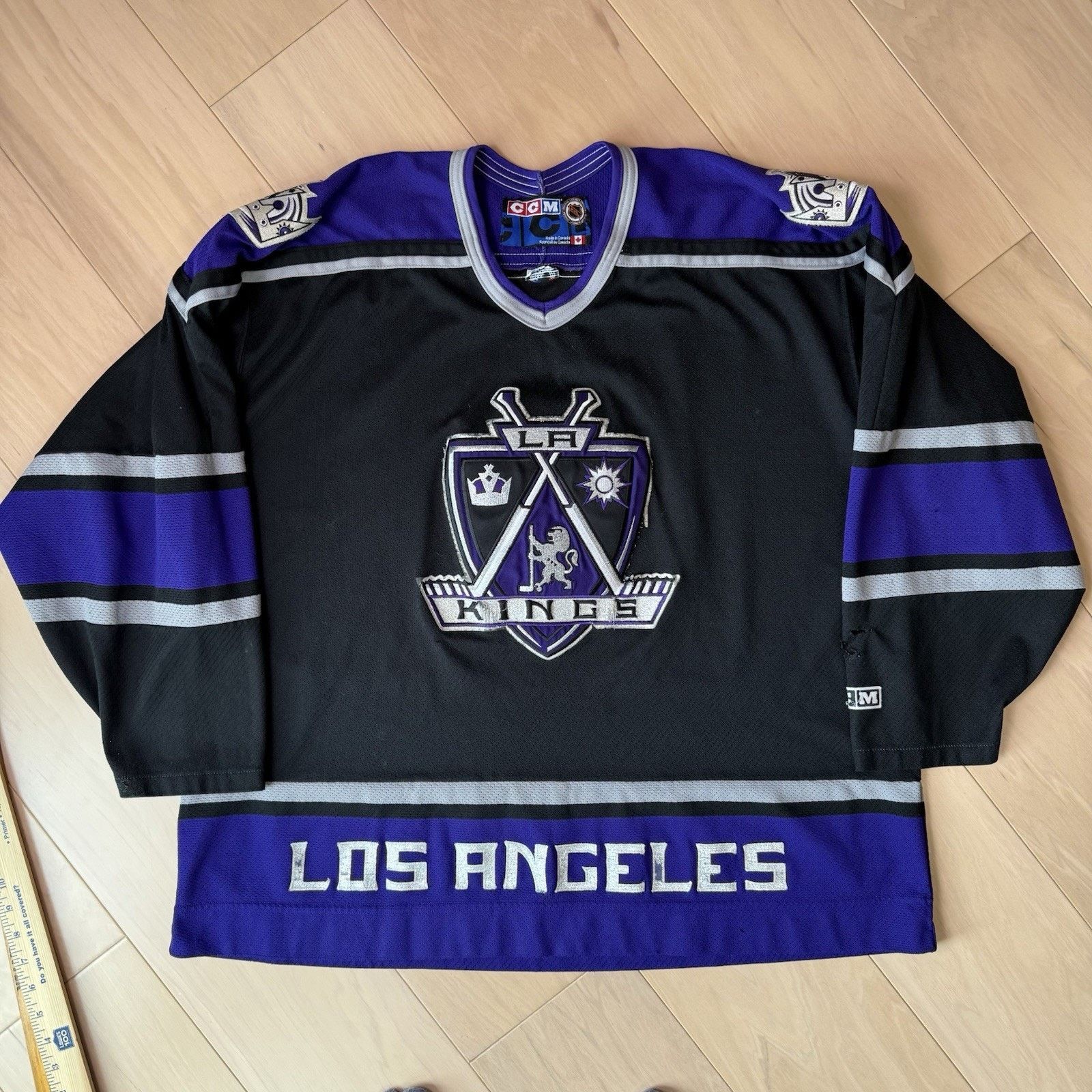 Ccm Vintage Los Angeles Kings Jersey 2XL Black Purple 90s CCM Size US XXL / EU 58 / 5 - 3 Thumbnail