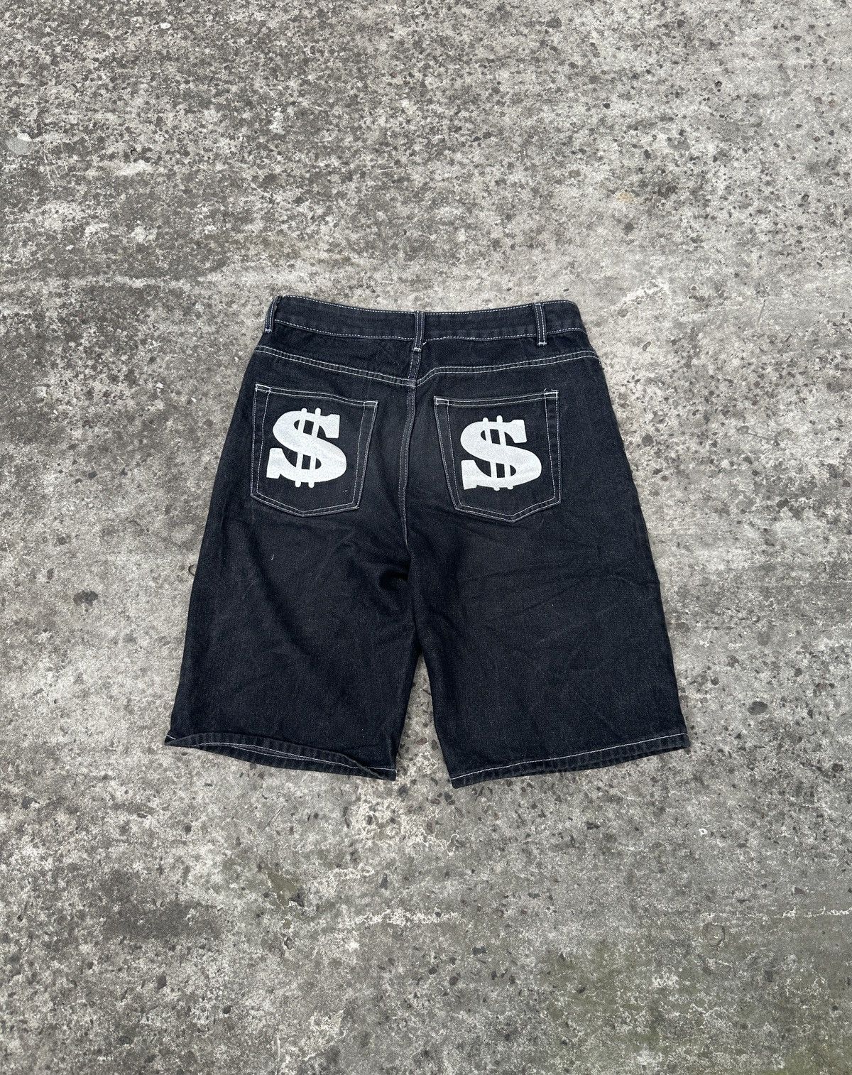 Y2K Casual Denim Shorts Rap Baggy Streetwear Rare M USA