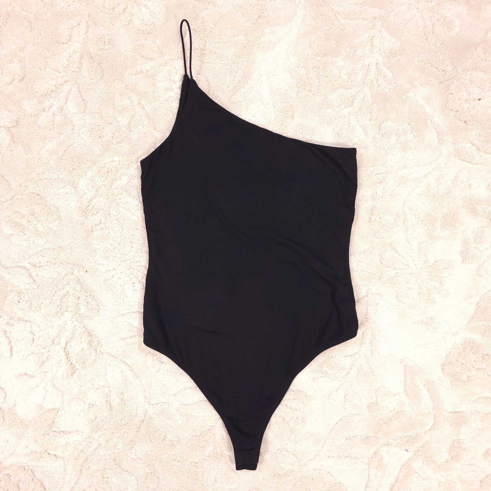 Good American Good American One Shoulder Corded Bodysuit Black Sz 2 Size M / US 6-8 / IT 42-44 - 5 Thumbnail