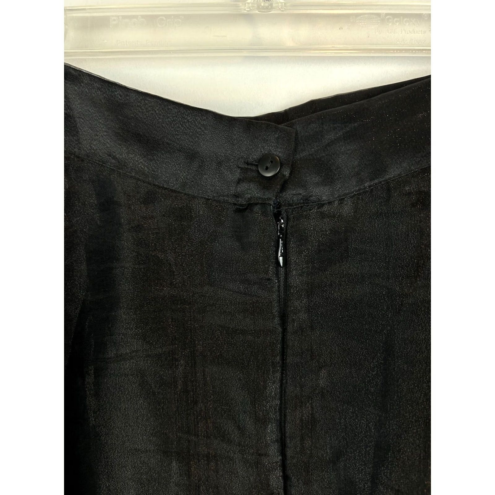 Layer 8 VINTAGE Chelsea Nites Skirt Maxi Womens 8 Black Chiffon Layered Elastic Waist Full Long 27" Waist 42" 90s Grunge Formal Party Wedding Read Size 30" / US 8 / IT 44 - 7 Thumbnail